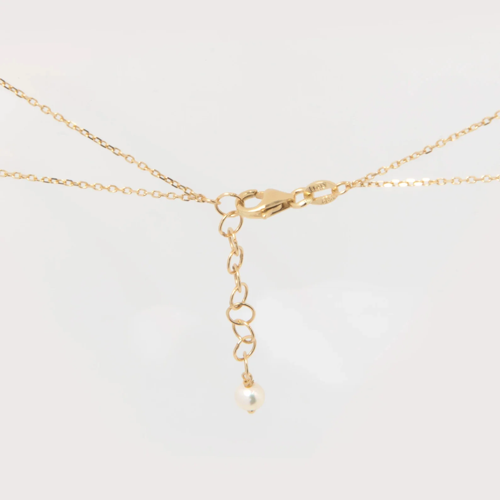 Double Chain Pearl Necklace — additional product image 8 from AntEva Crafts