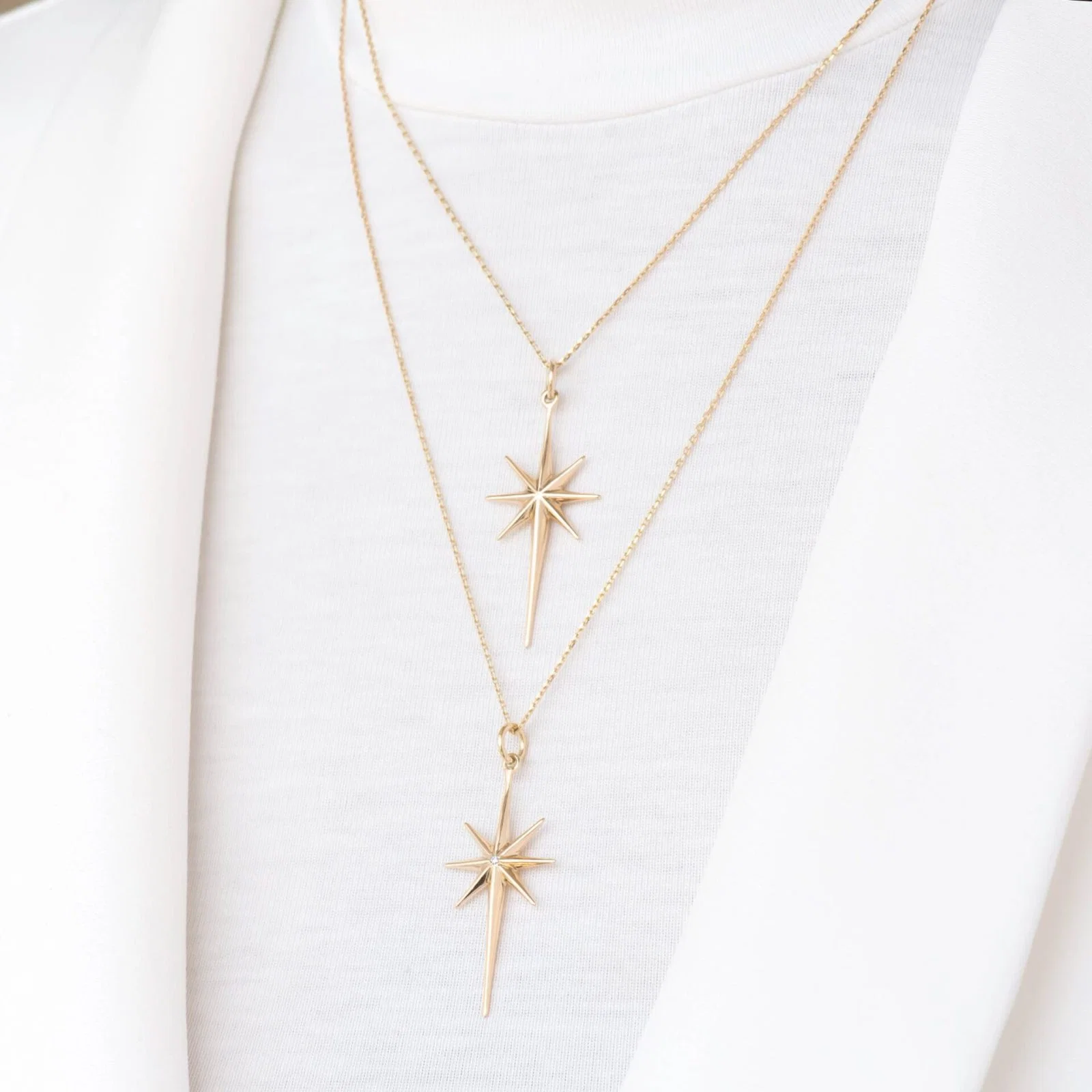 North Star Diamond Necklace — additional product image 4 from AntEva Crafts