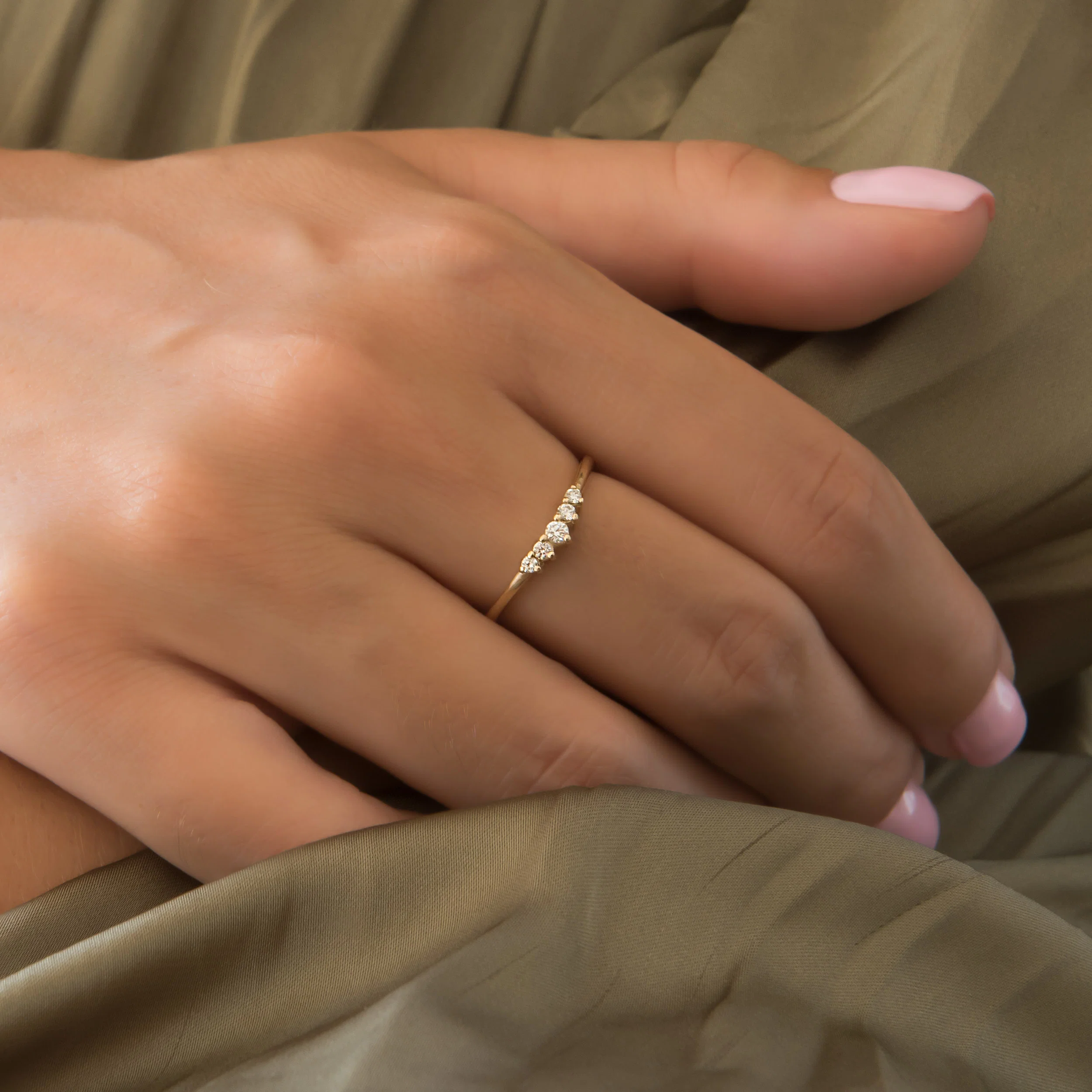 Curved Gemstone Ring — additional product image 2 from AntEva Crafts
