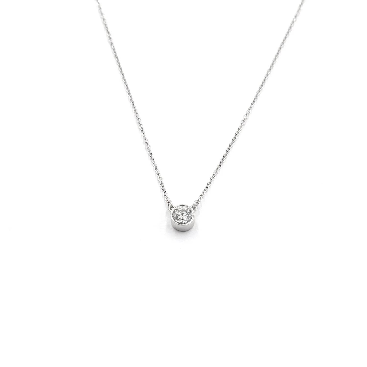 Single Diamond Necklace — additional product image 3 from AntEva Crafts