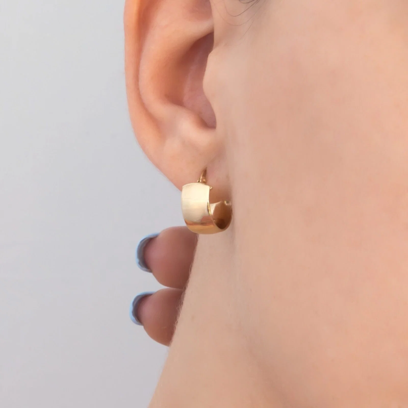 Huggie Hoop Earrings — additional product image 4 from AntEva Crafts