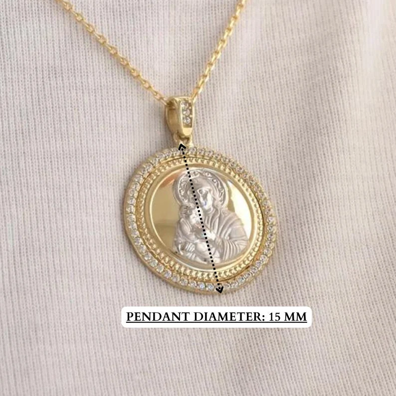 Holly Mary Protection Pendant — additional product image 6 from AntEva Crafts