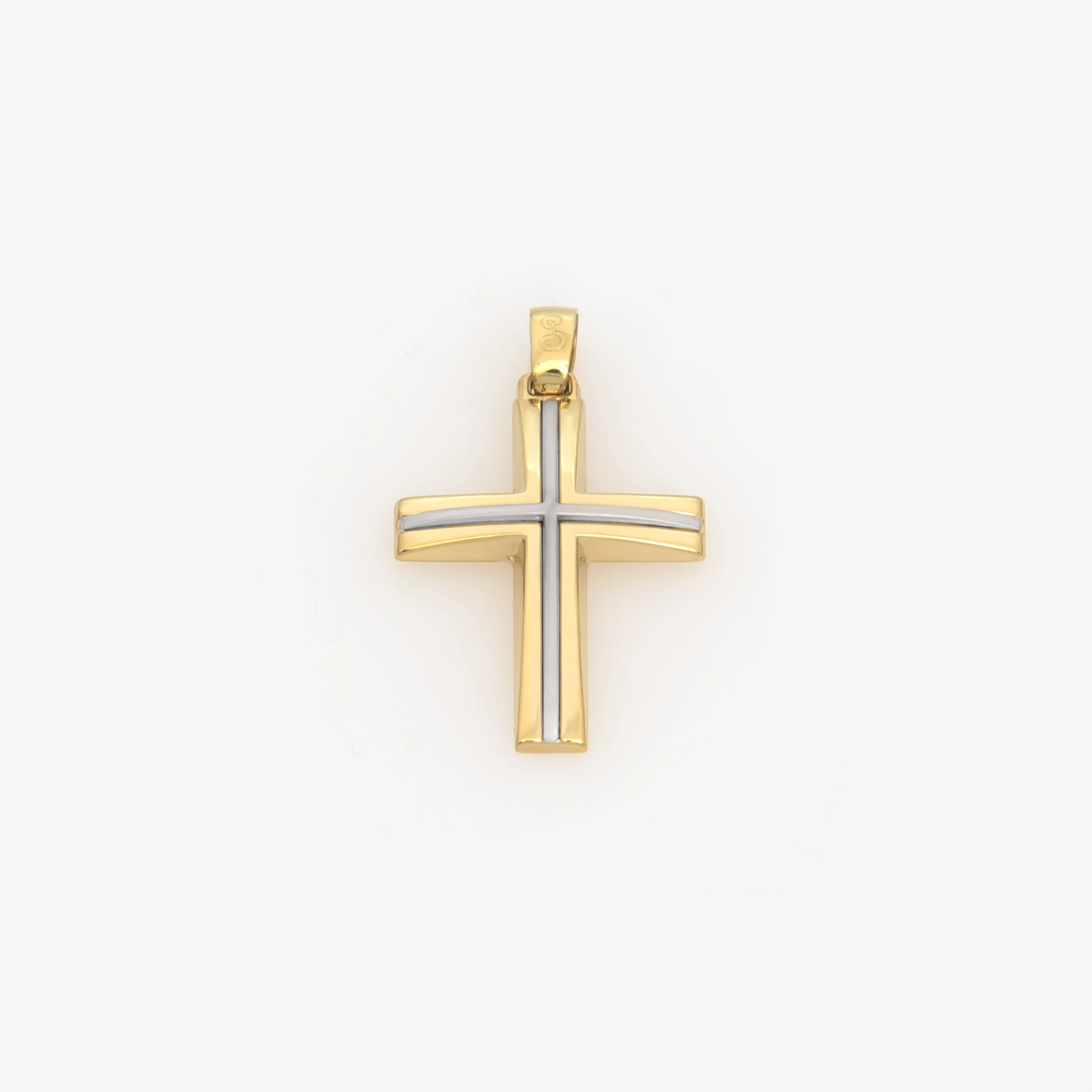 Elegant Two-Tone Cross Pendant
