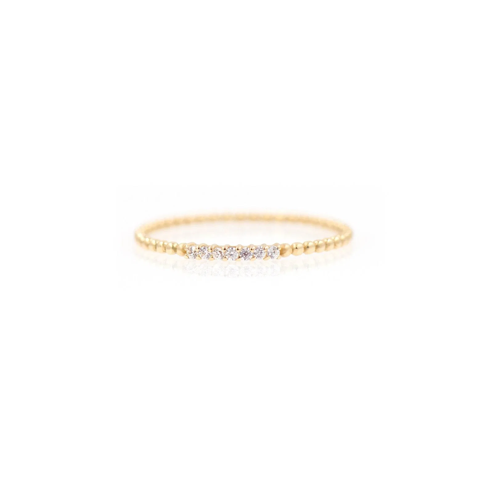 Dainty Diamond Beaded Ring — additional product image 7 from AntEva Crafts