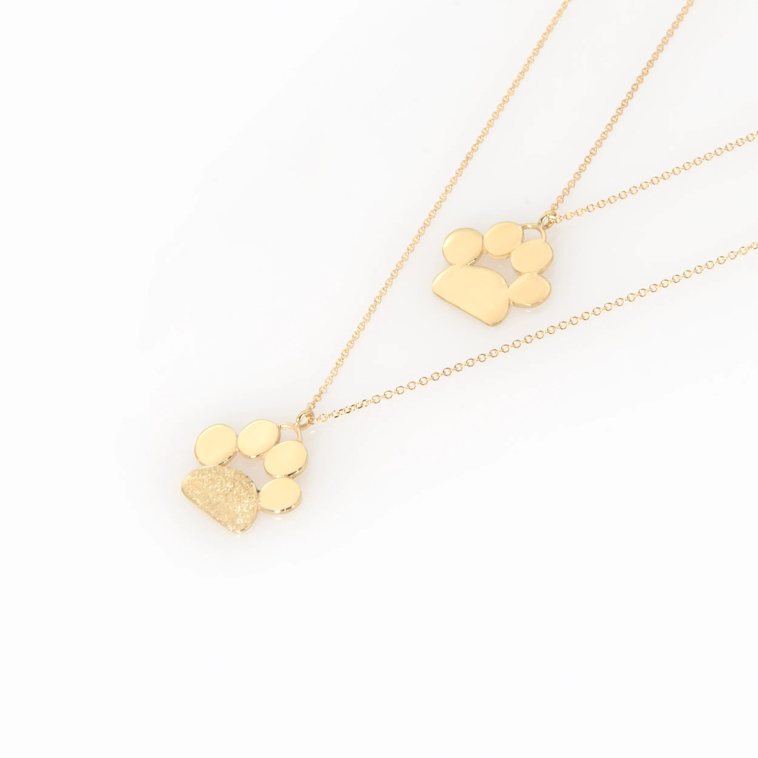 Gold Paw Print Necklace — additional product image 8 from AntEva Crafts