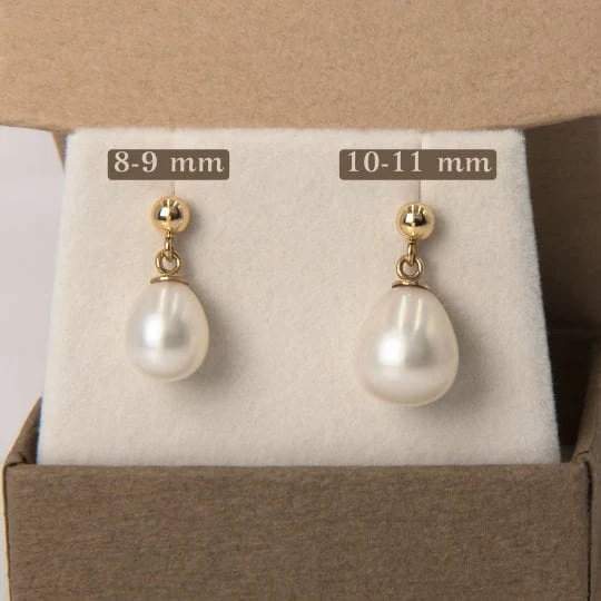 Pearl Drop Gold Earrings — additional product image 8 from AntEva Crafts