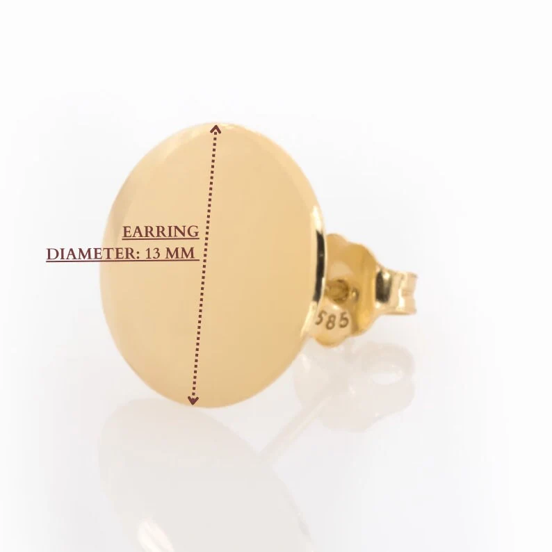 Disc Stud Earrings — additional product image 6 from AntEva Crafts