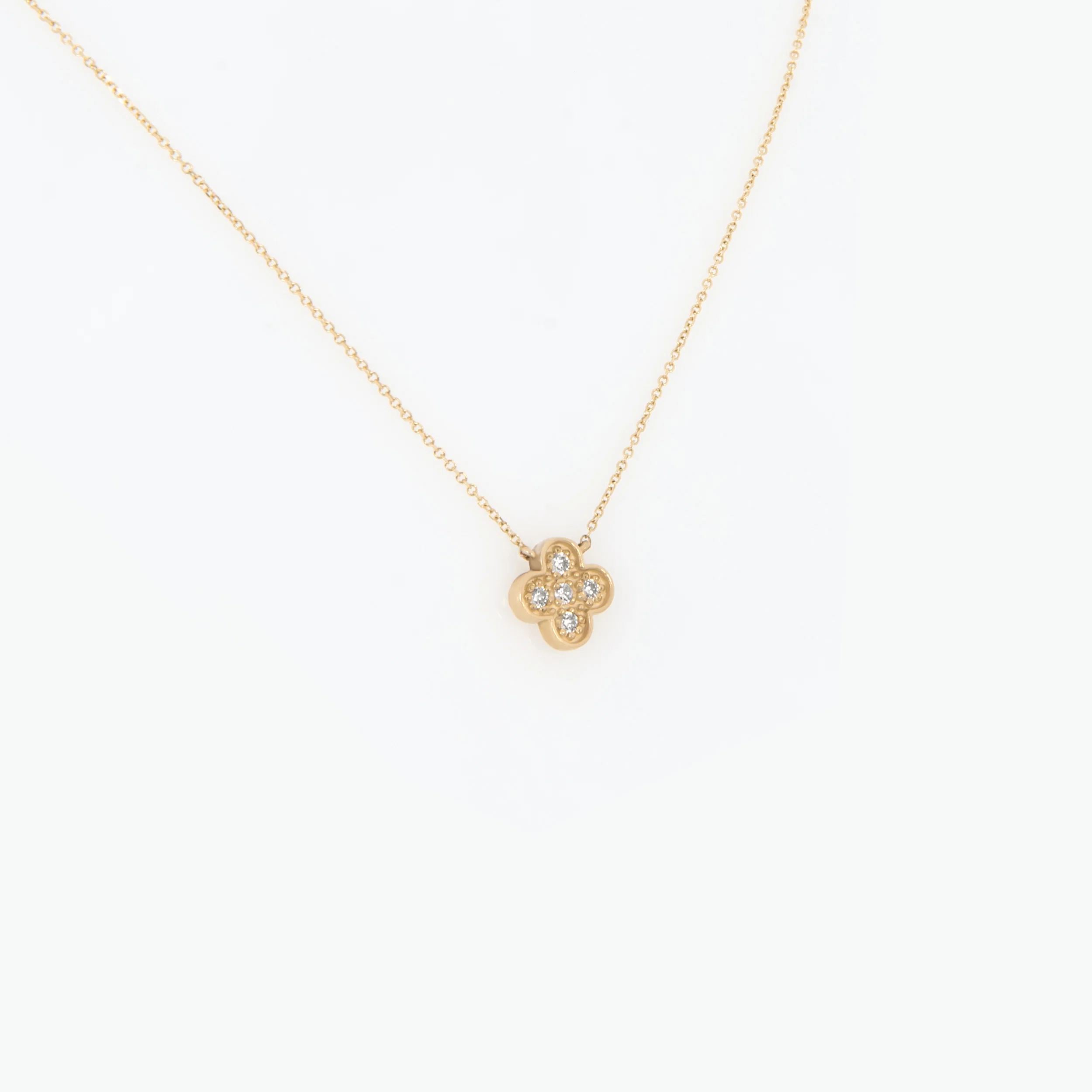 Four Leaf Clover Gemstone Necklace — additional product image 3 from AntEva Crafts