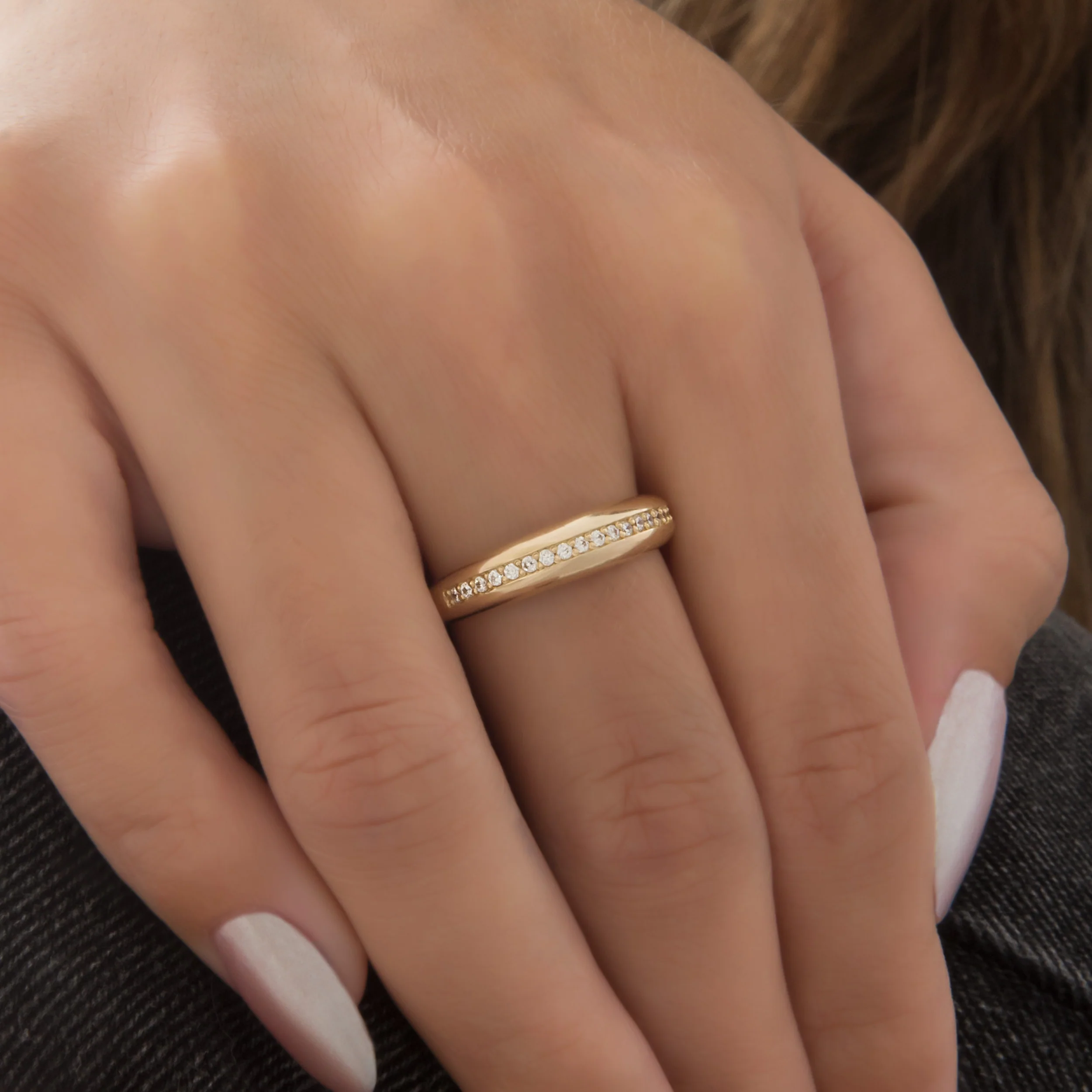 Dome Sparkle Line Ring — additional product image 2 from AntEva Crafts