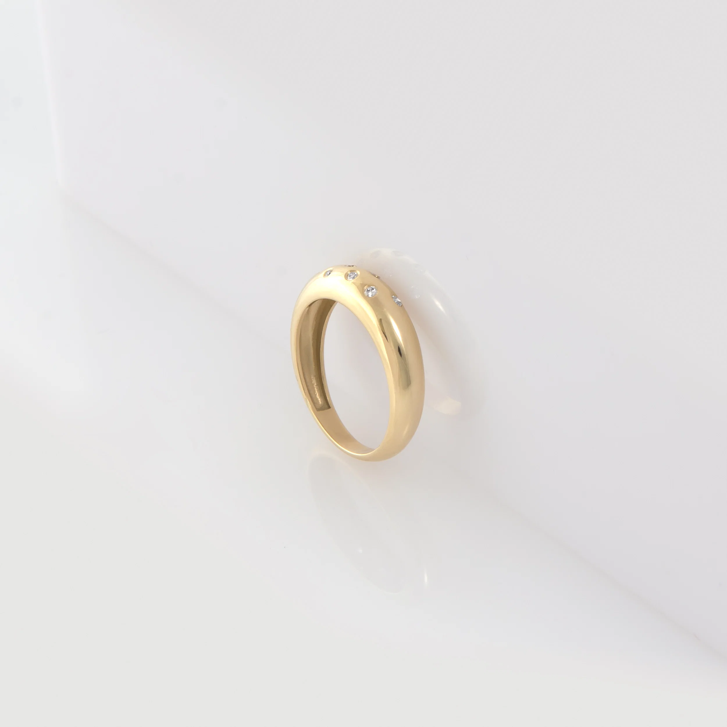Asymmetrical Stones Gold Ring — additional product image 3 from AntEva Crafts