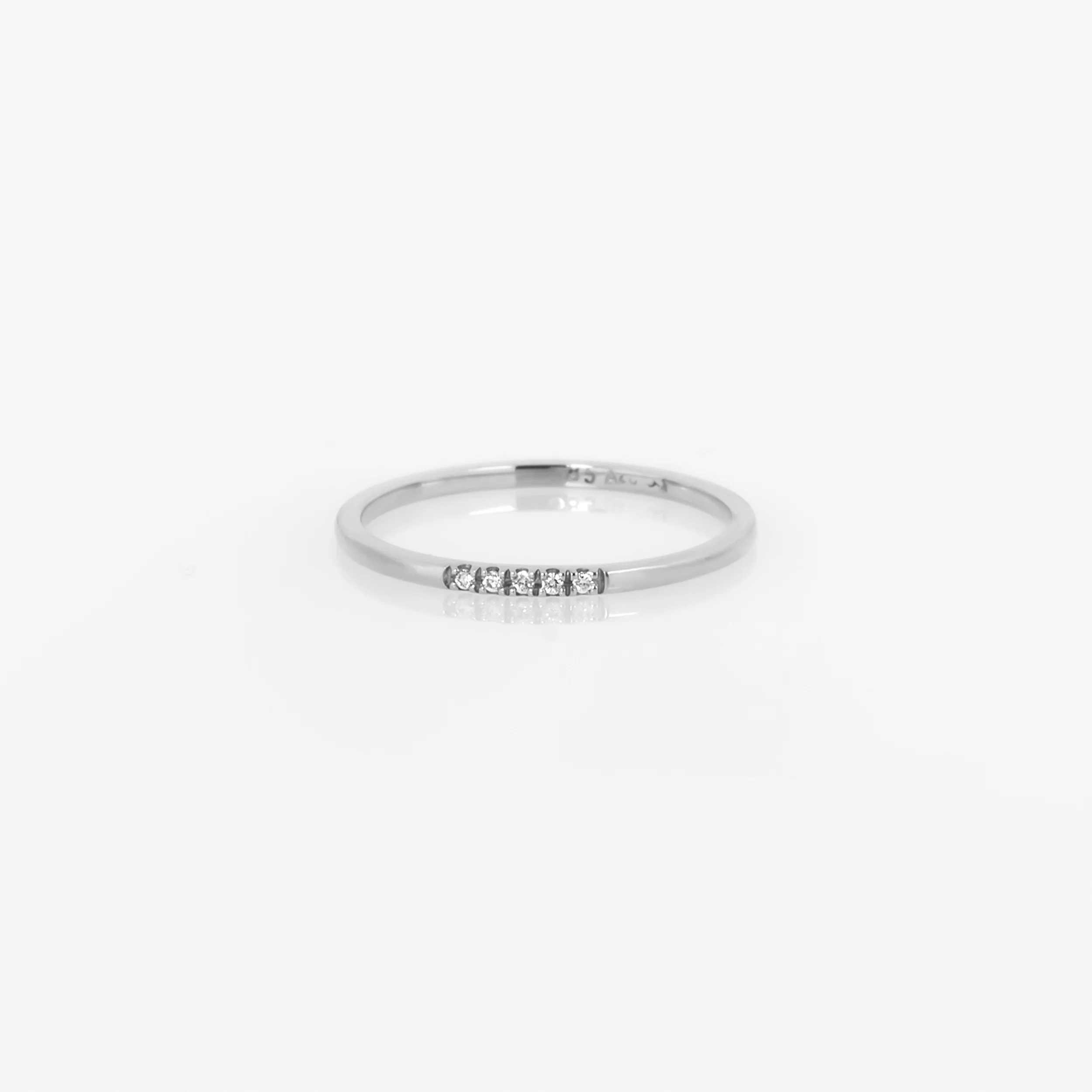 Diamond Dainty Ring 1.2mm — additional product image 3 from AntEva Crafts