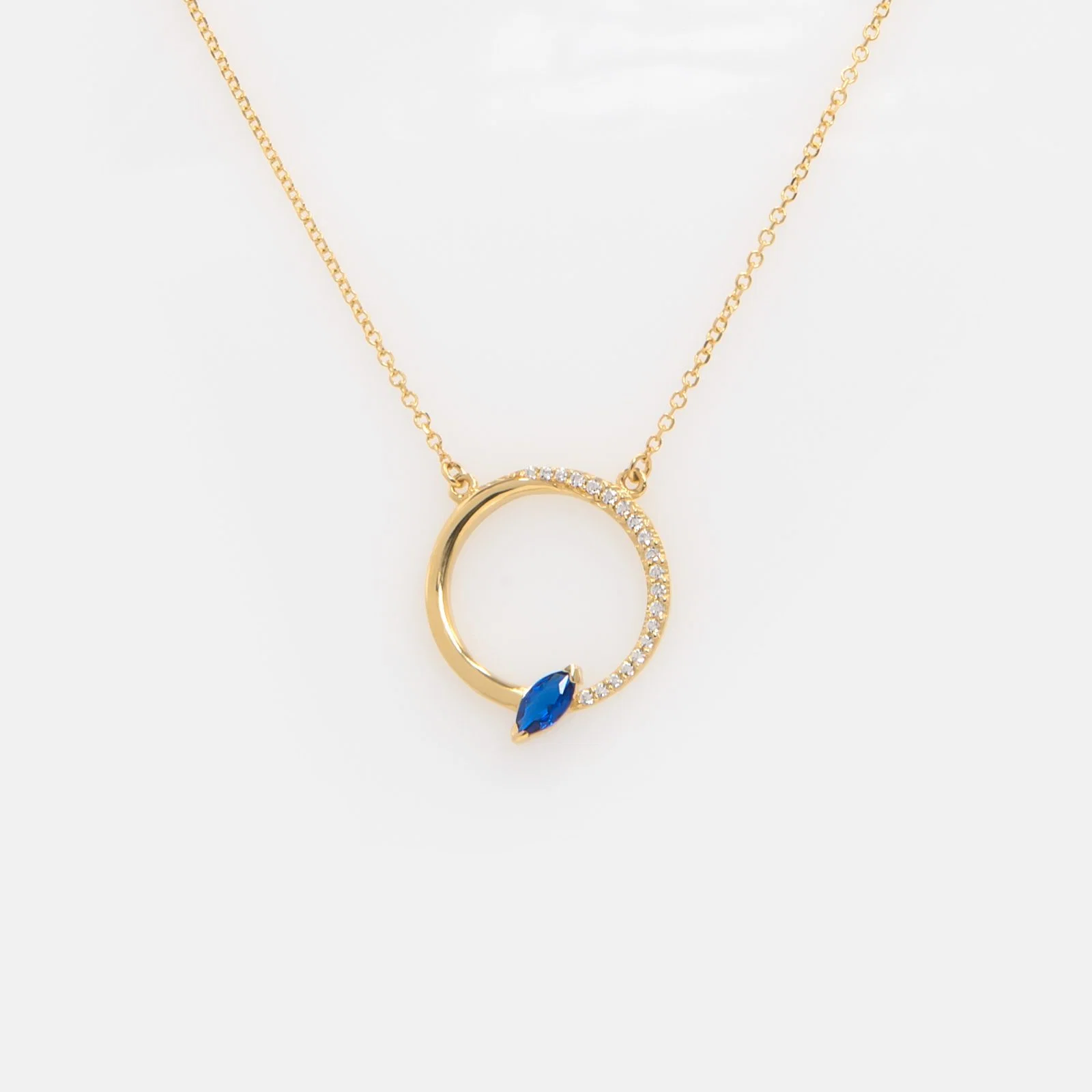 Full Eternity Gemstone Necklace with Marquise Detailed-Gem