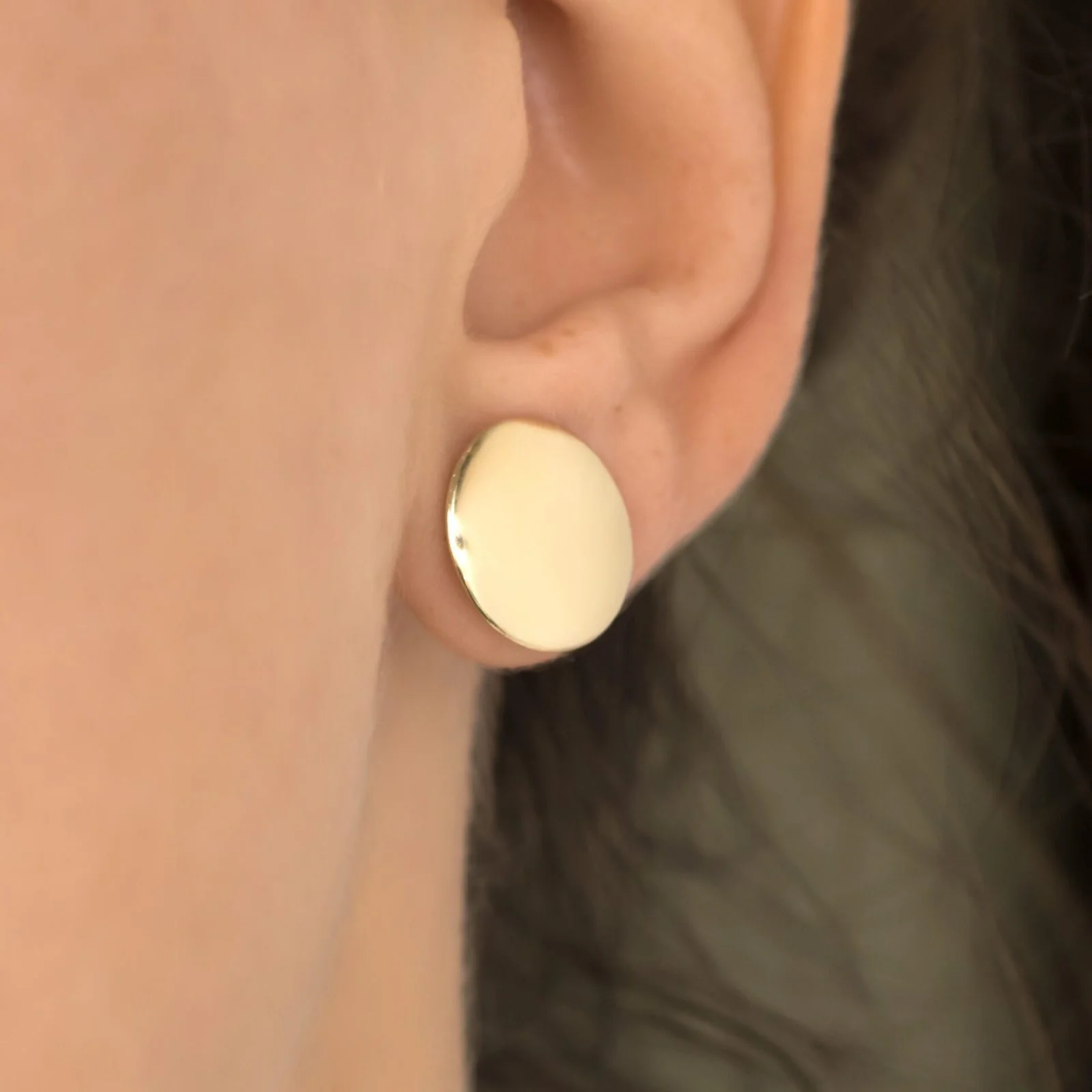 Disc Stud Earrings — additional product image 2 from AntEva Crafts