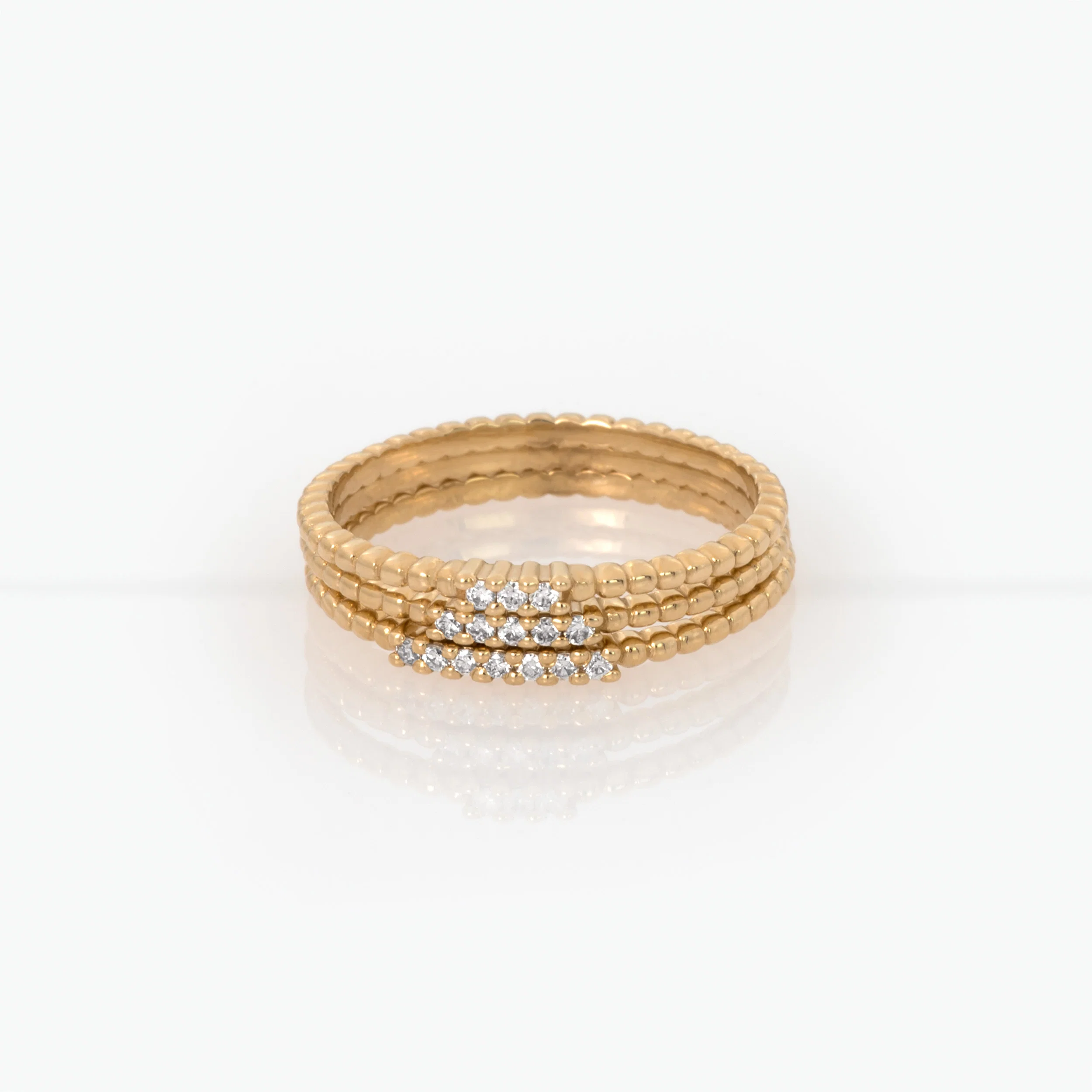 Delicate Diamond Beaded Ring — additional product image 6 from AntEva Crafts