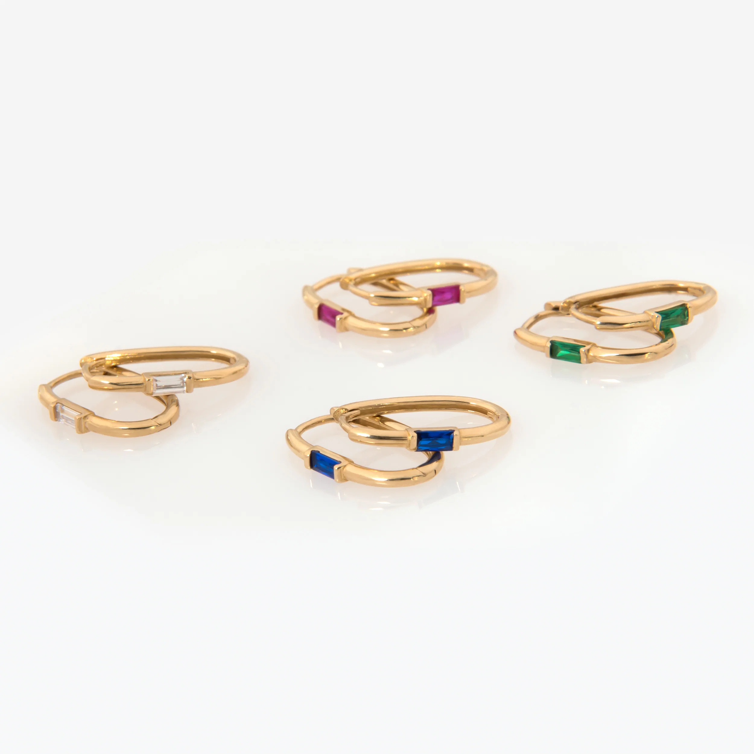 Baguette Paperclip Earrings — additional product image 5 from AntEva Crafts