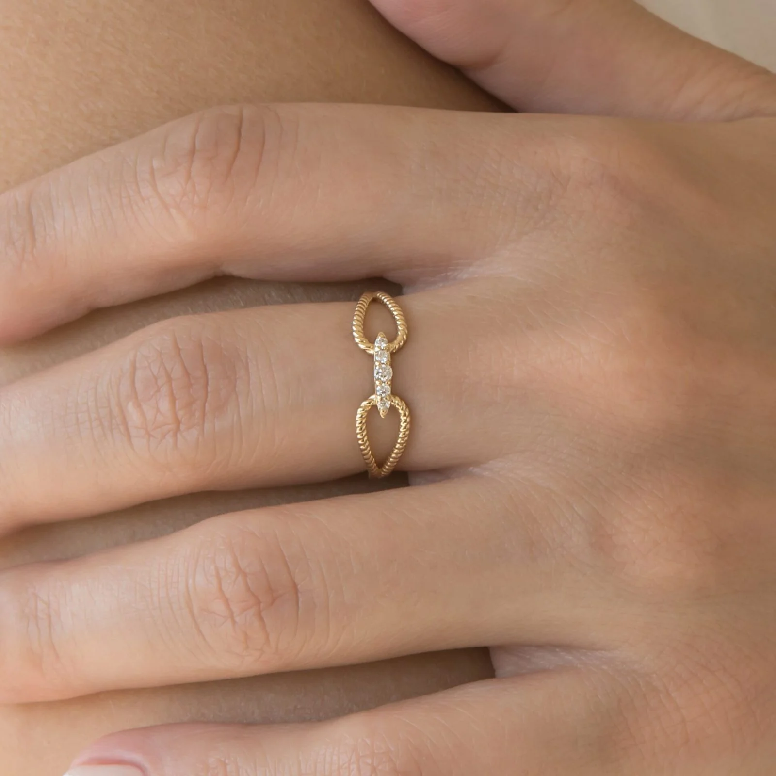 Diamond Rope Ring — additional product image 2 from AntEva Crafts