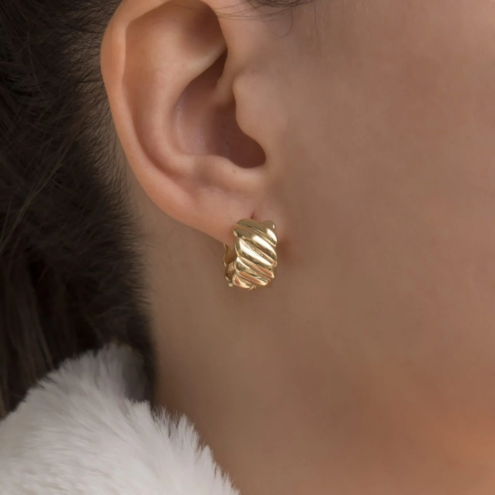 Croissant Hoop Earrings — additional product image 2 from AntEva Crafts