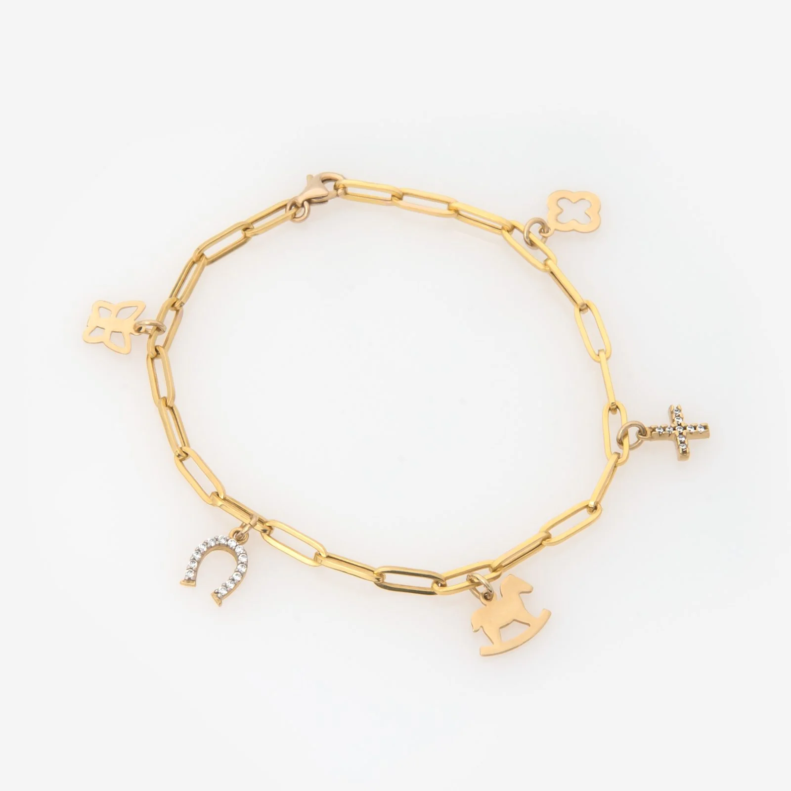 Chain Charm Bracelet with 5 charms