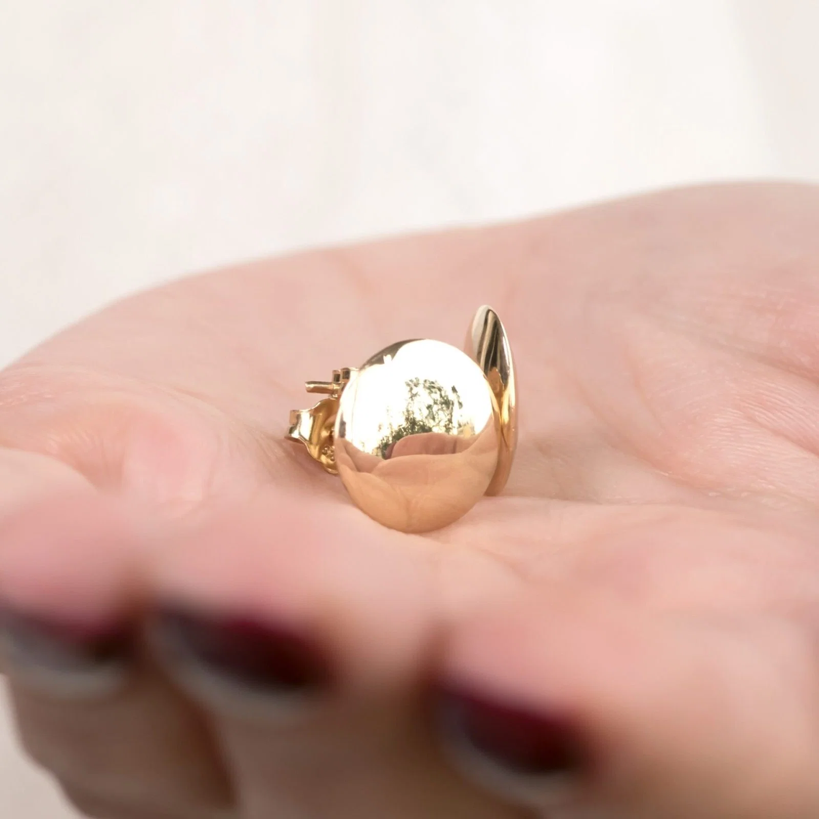 Disc Stud Earrings — additional product image 3 from AntEva Crafts