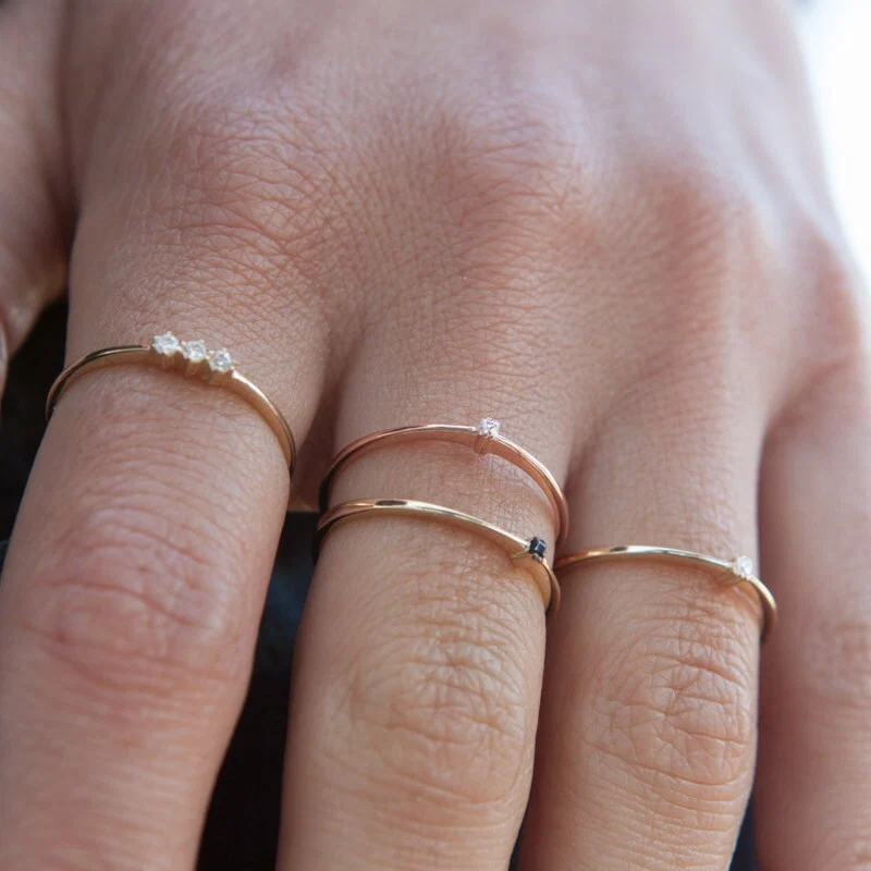 Triple Diamond Ring — additional product image 3 from AntEva Crafts