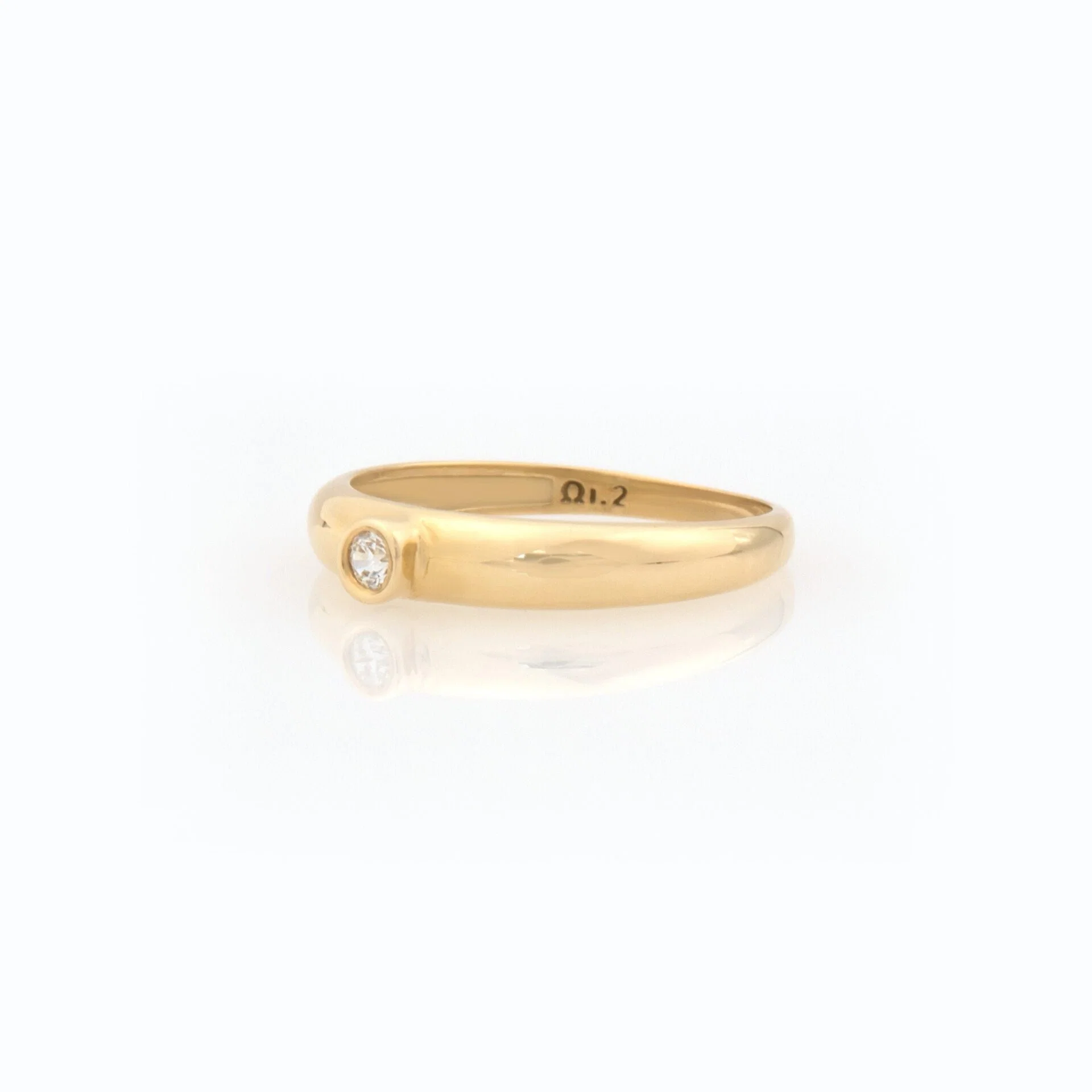 Dome Diamond Solitaire Ring — additional product image 3 from AntEva Crafts