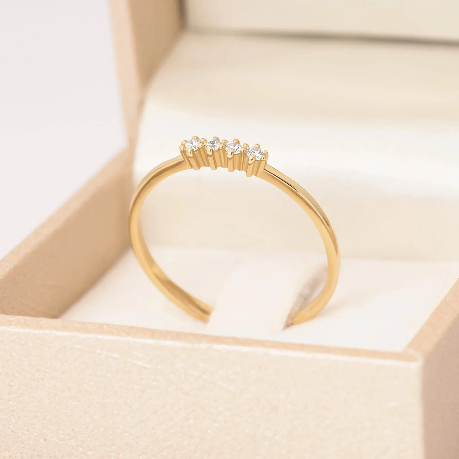 Birthstone Thin Dainty Ring — additional product image 5 from AntEva Crafts