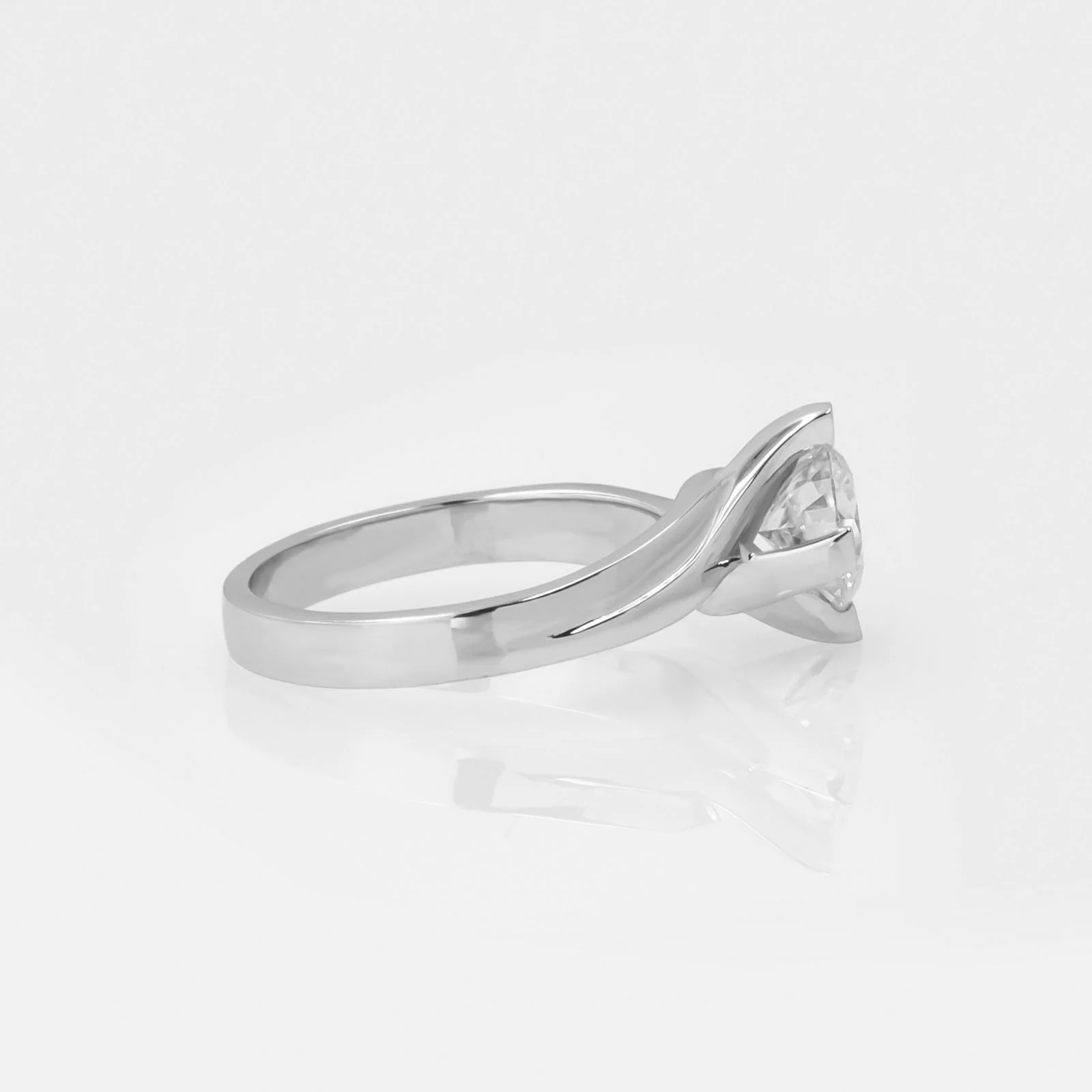 Solitaire Moissanite Ring 14k — additional product image 7 from AntEva Crafts