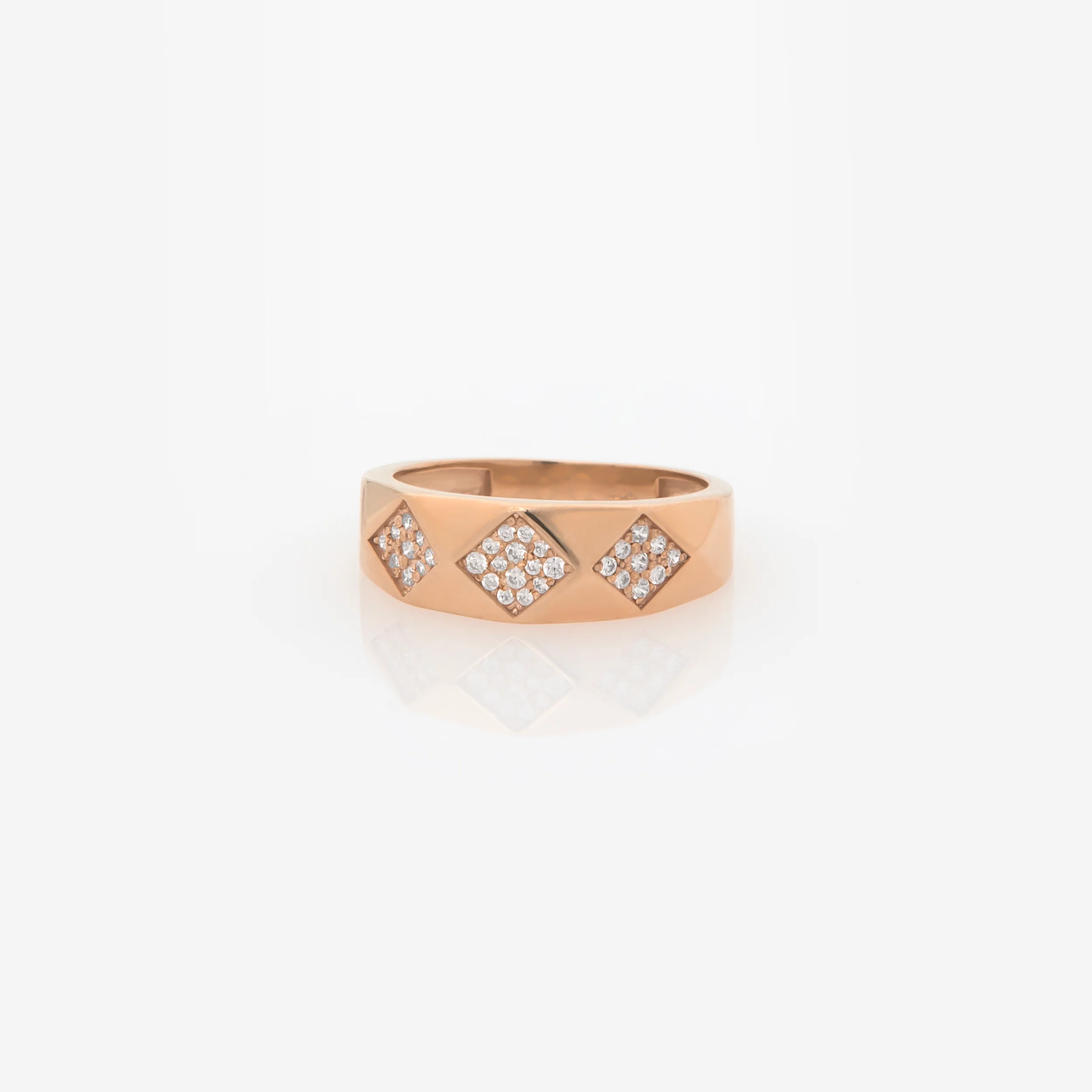 Geometric Diamond Pyramid Ring — additional product image 6 from AntEva Crafts