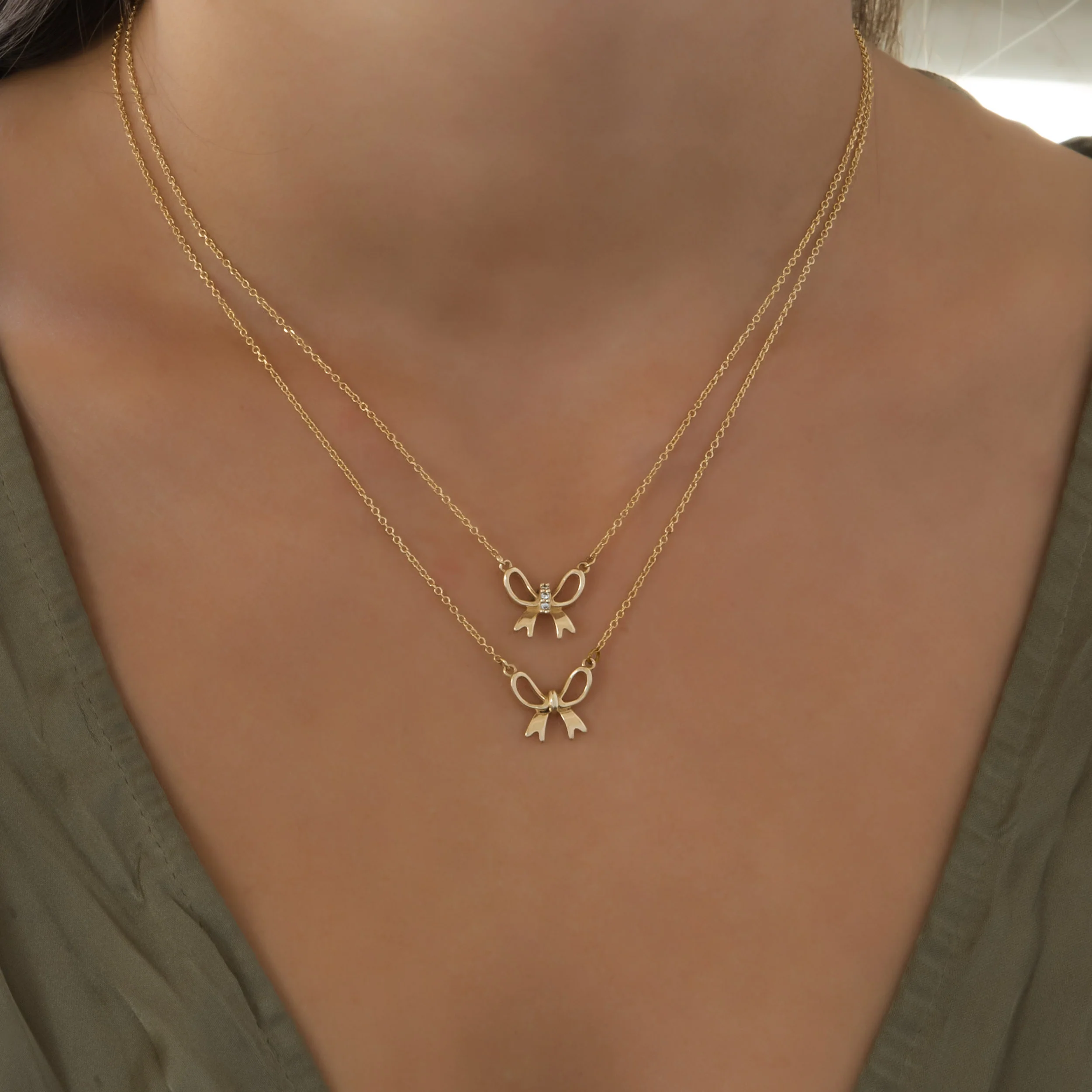 Dainty Bow Necklace — additional product image 7 from AntEva Crafts