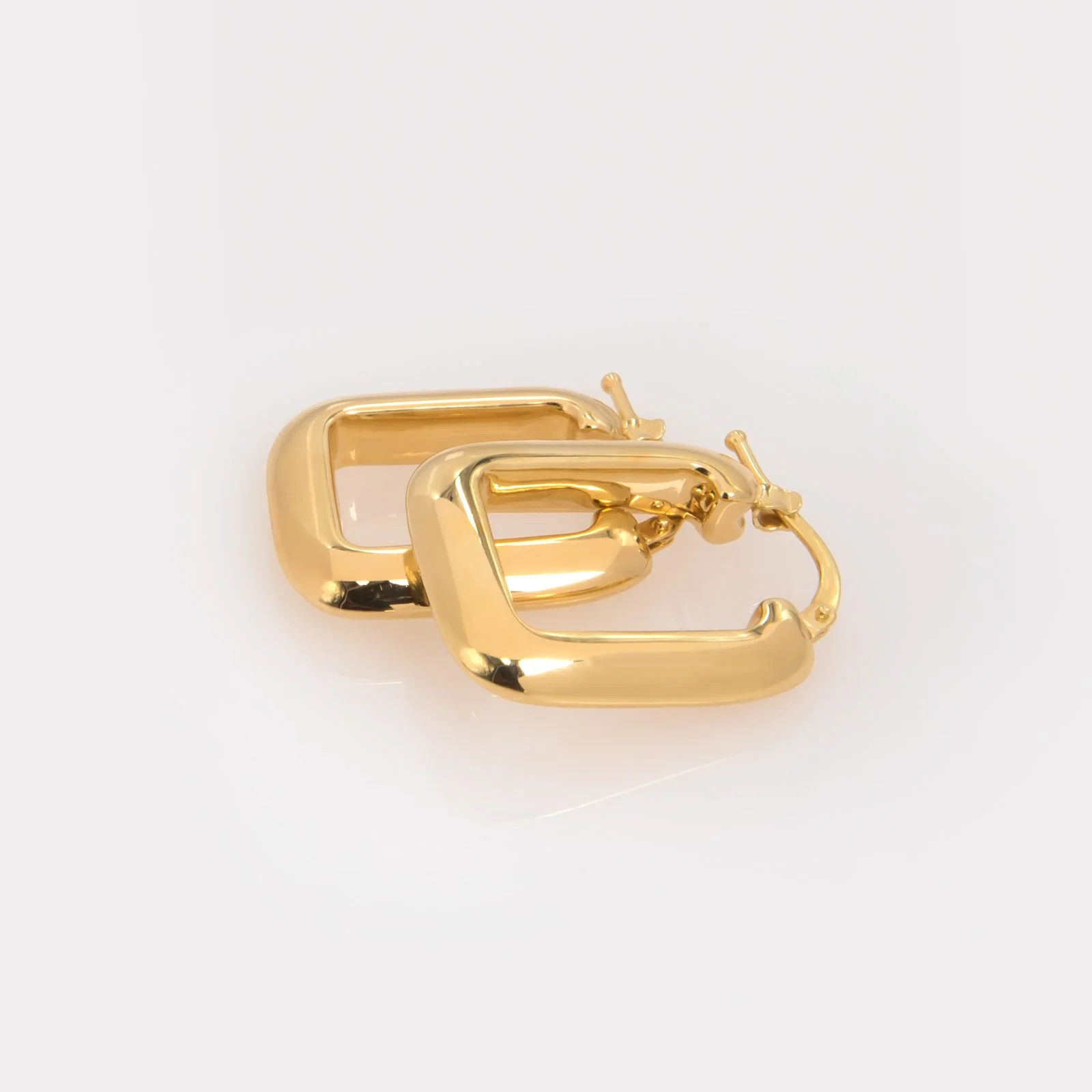 Square Hoop Hinged Earrings — additional product image 3 from AntEva Crafts