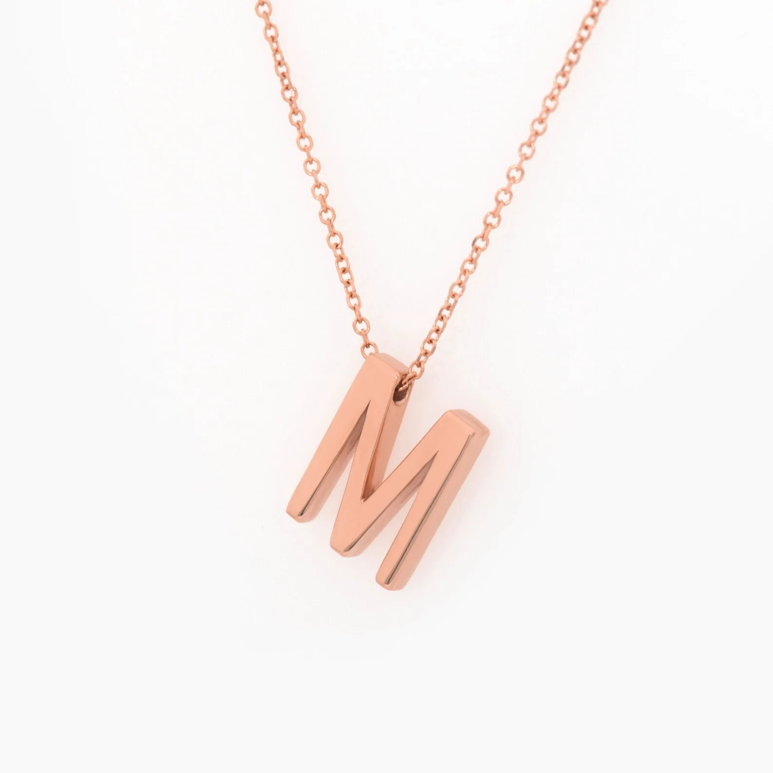 Gold Monogram Chain Necklace — additional product image 5 from AntEva Crafts