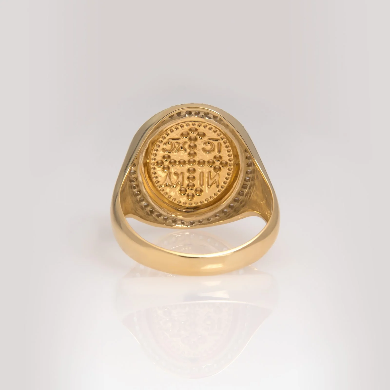 Oval Halo Christian Cross Ring — additional product image 7 from AntEva Crafts