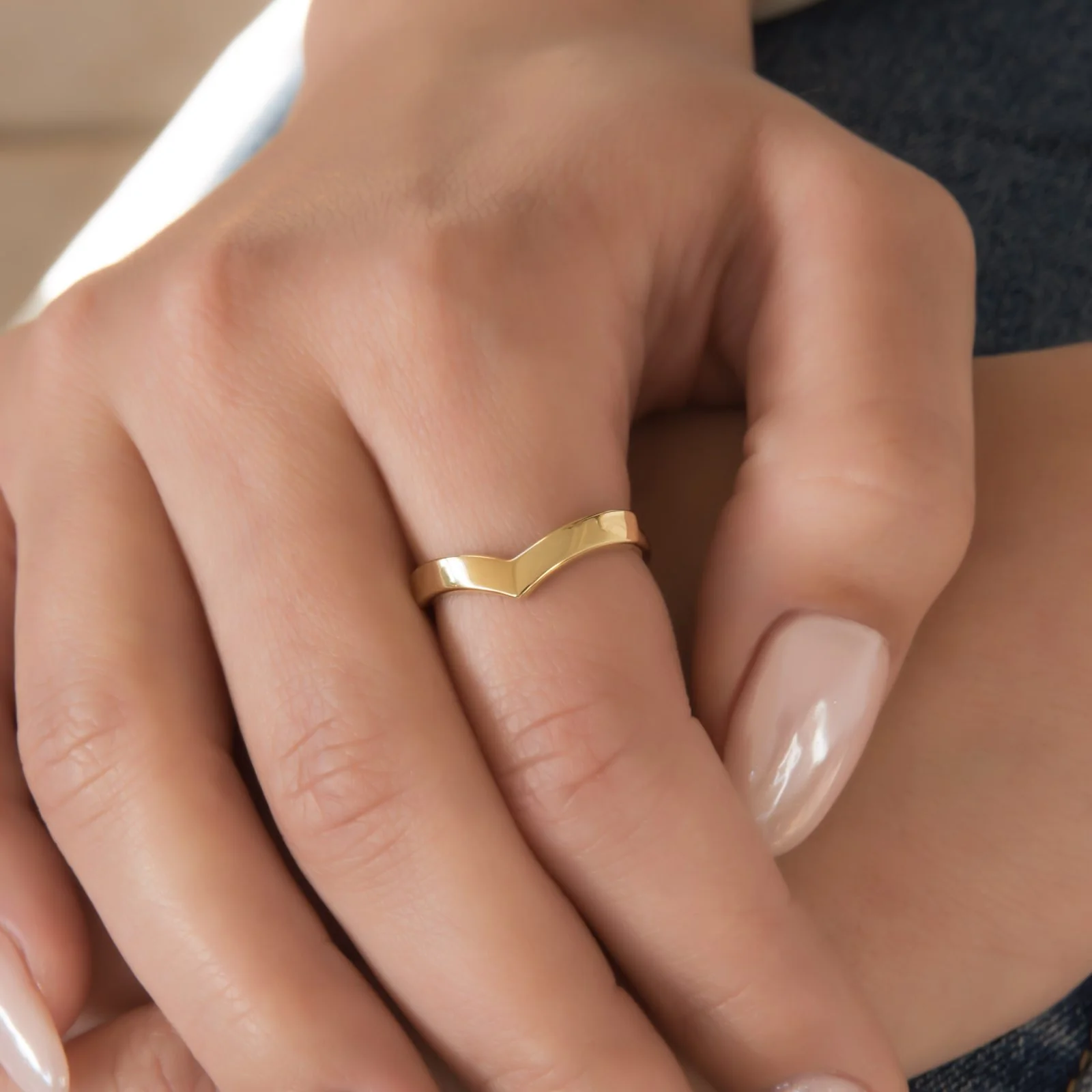 Minimalist V Ring — additional product image 5 from AntEva Crafts