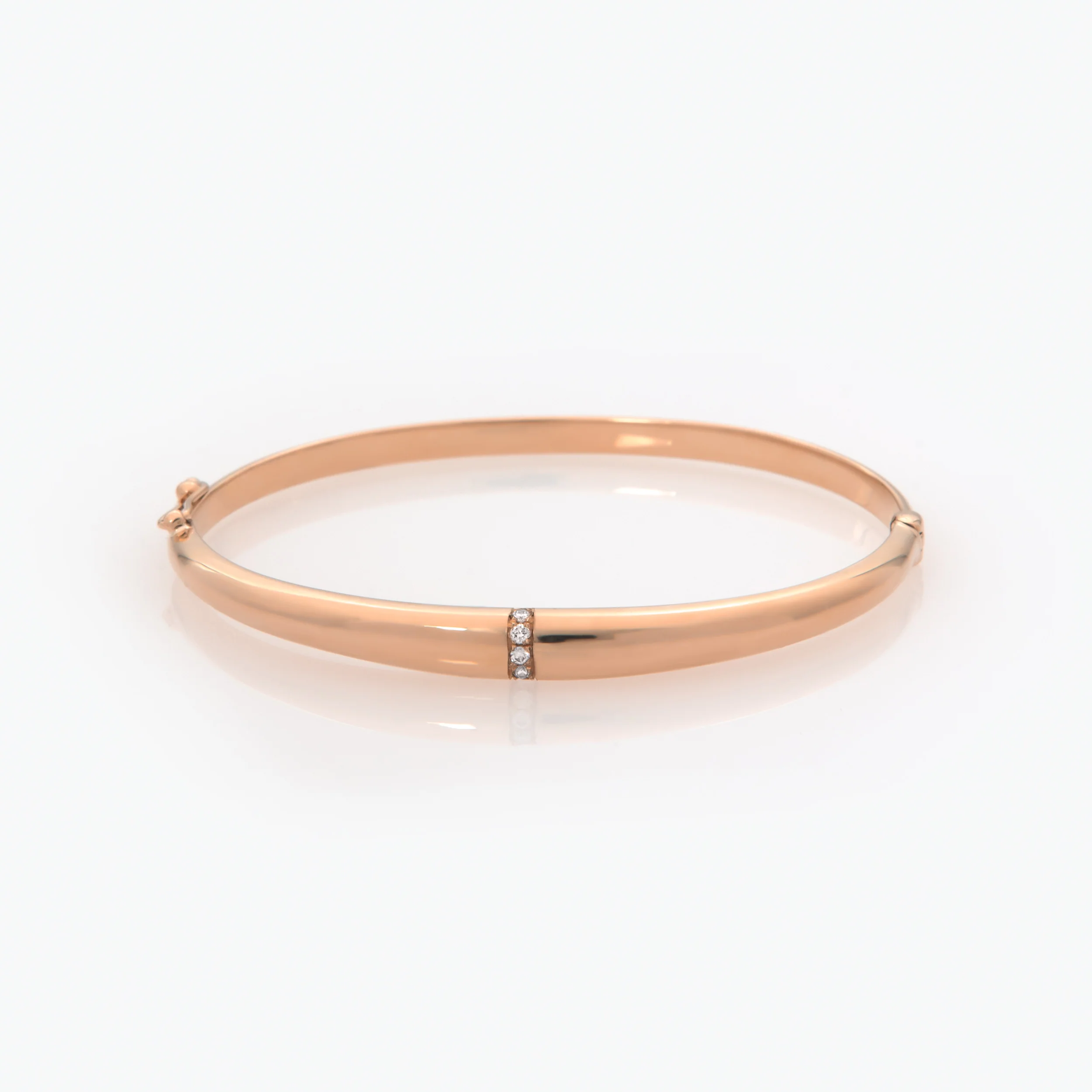 Oval Bangle with 5 Diamonds — additional product image 6 from AntEva Crafts