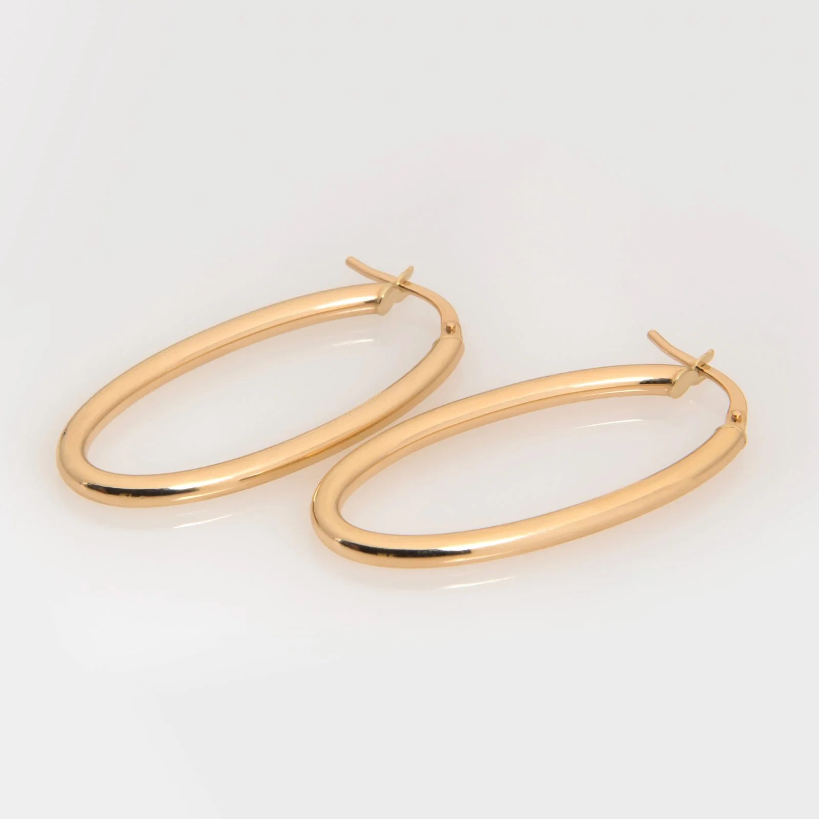 Oval Hinged Hoop Earrings — additional product image 3 from AntEva Crafts