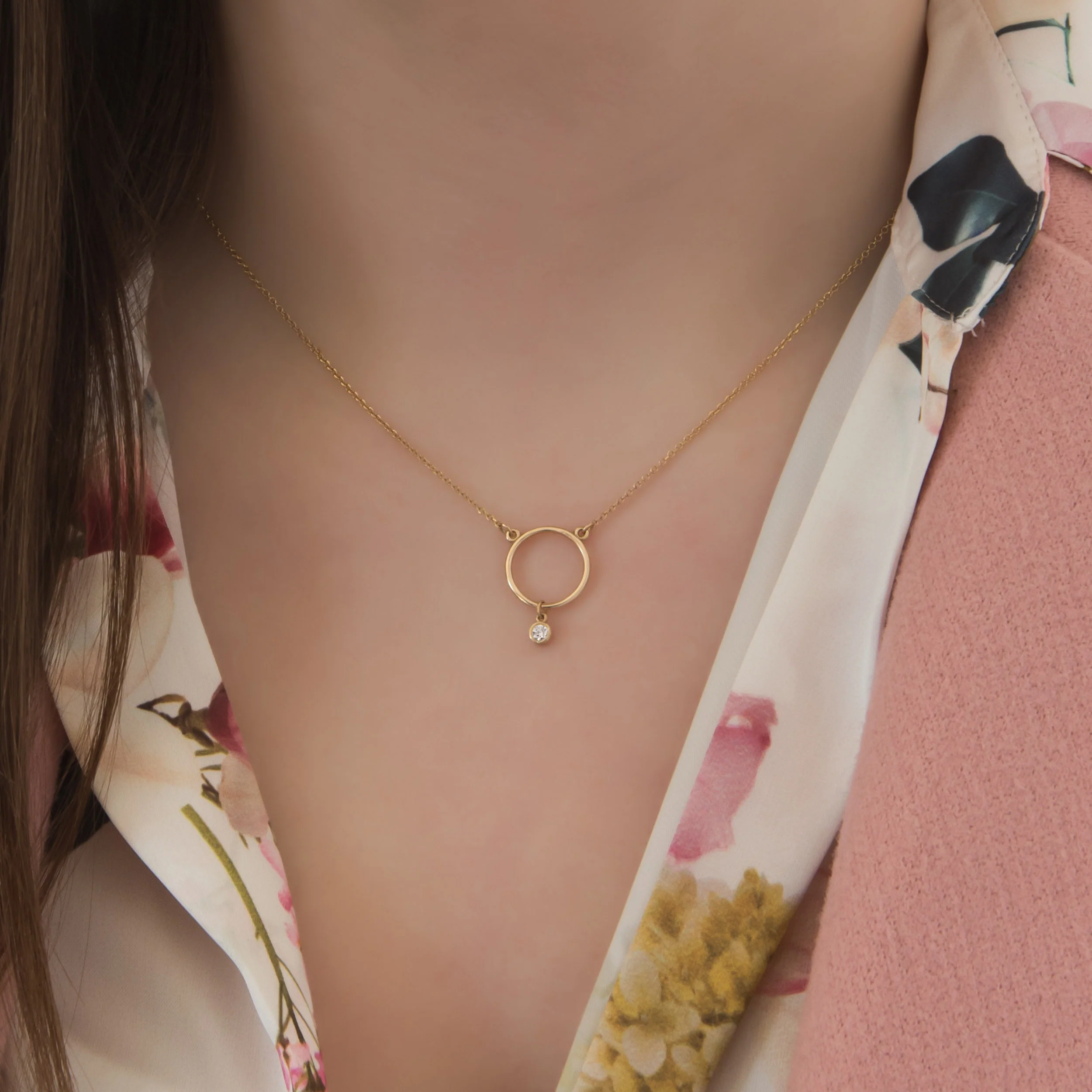 Hanging Charm Chain Necklace — additional product image 2 from AntEva Crafts