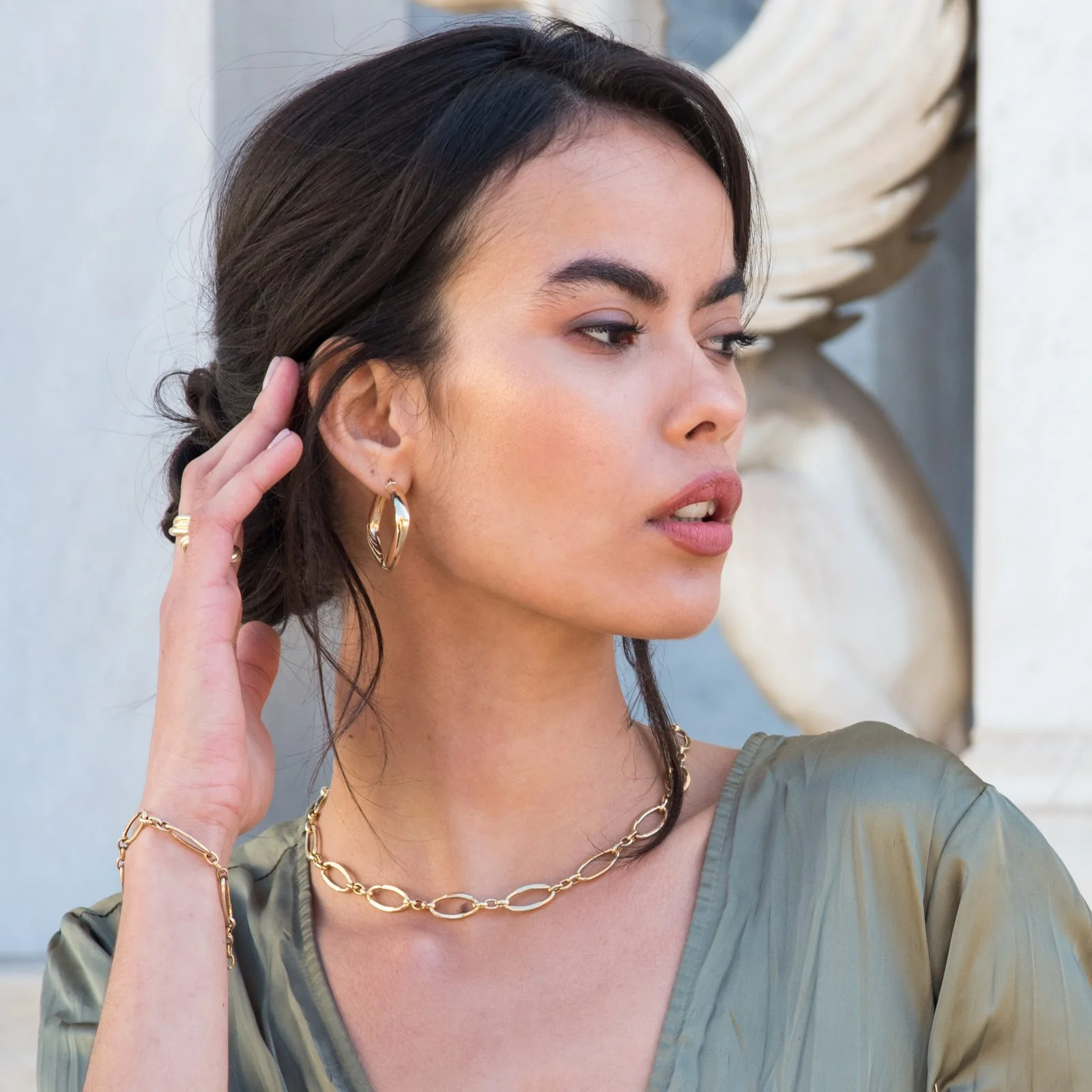 Rhombus Hoop Earrings — additional product image 7 from AntEva Crafts
