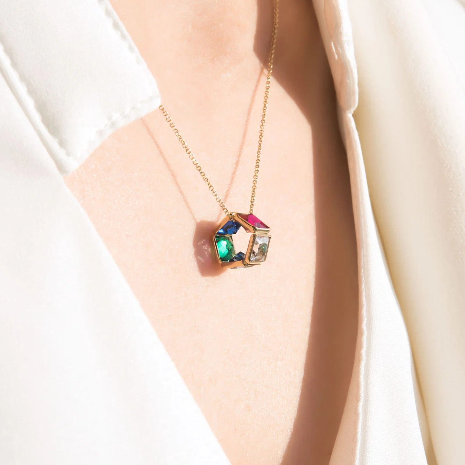 Colourful Rainbow Necklace — additional product image 2 from AntEva Crafts