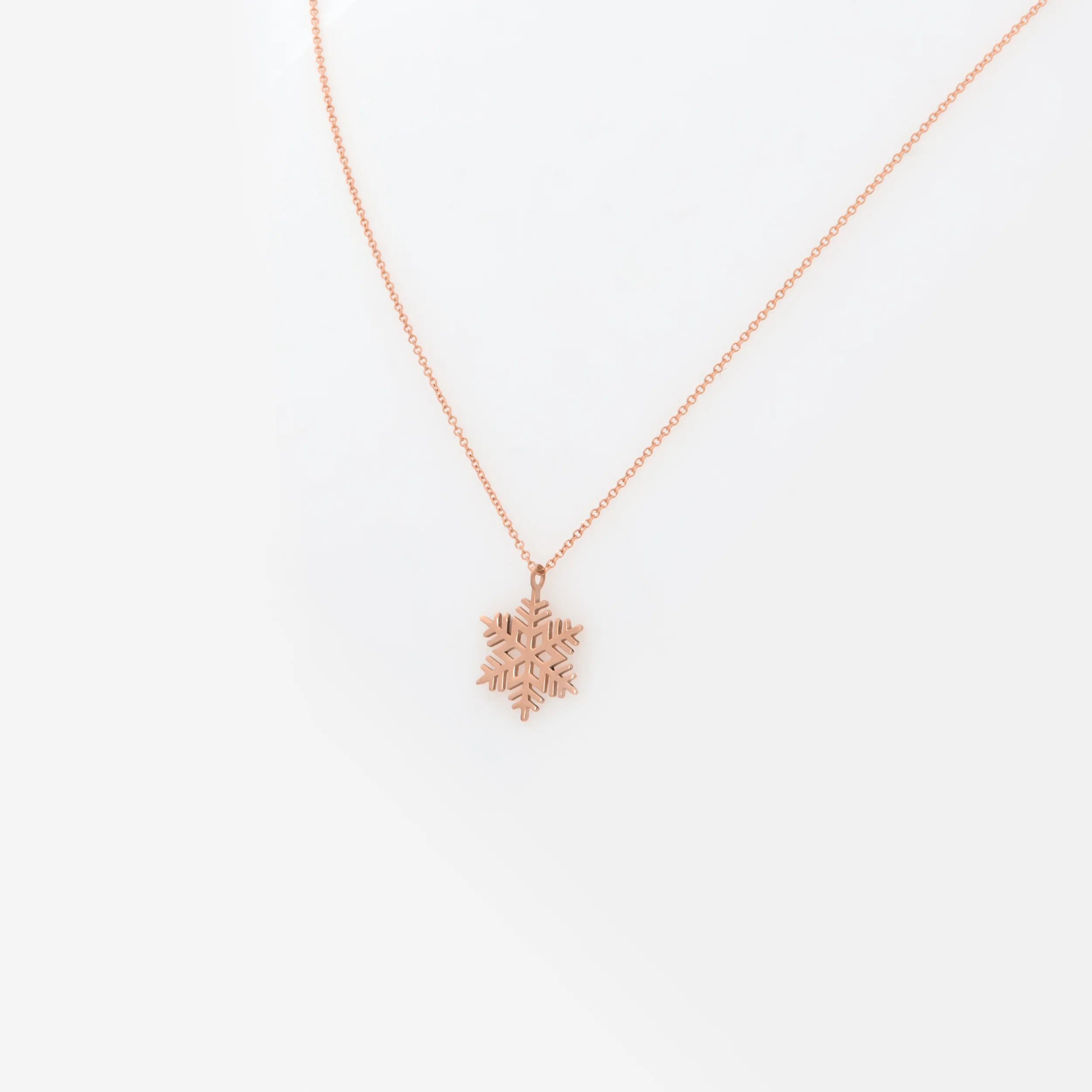 Snowflake 14k Gold Vermeil Necklace — additional product image 6 from AntEva Crafts