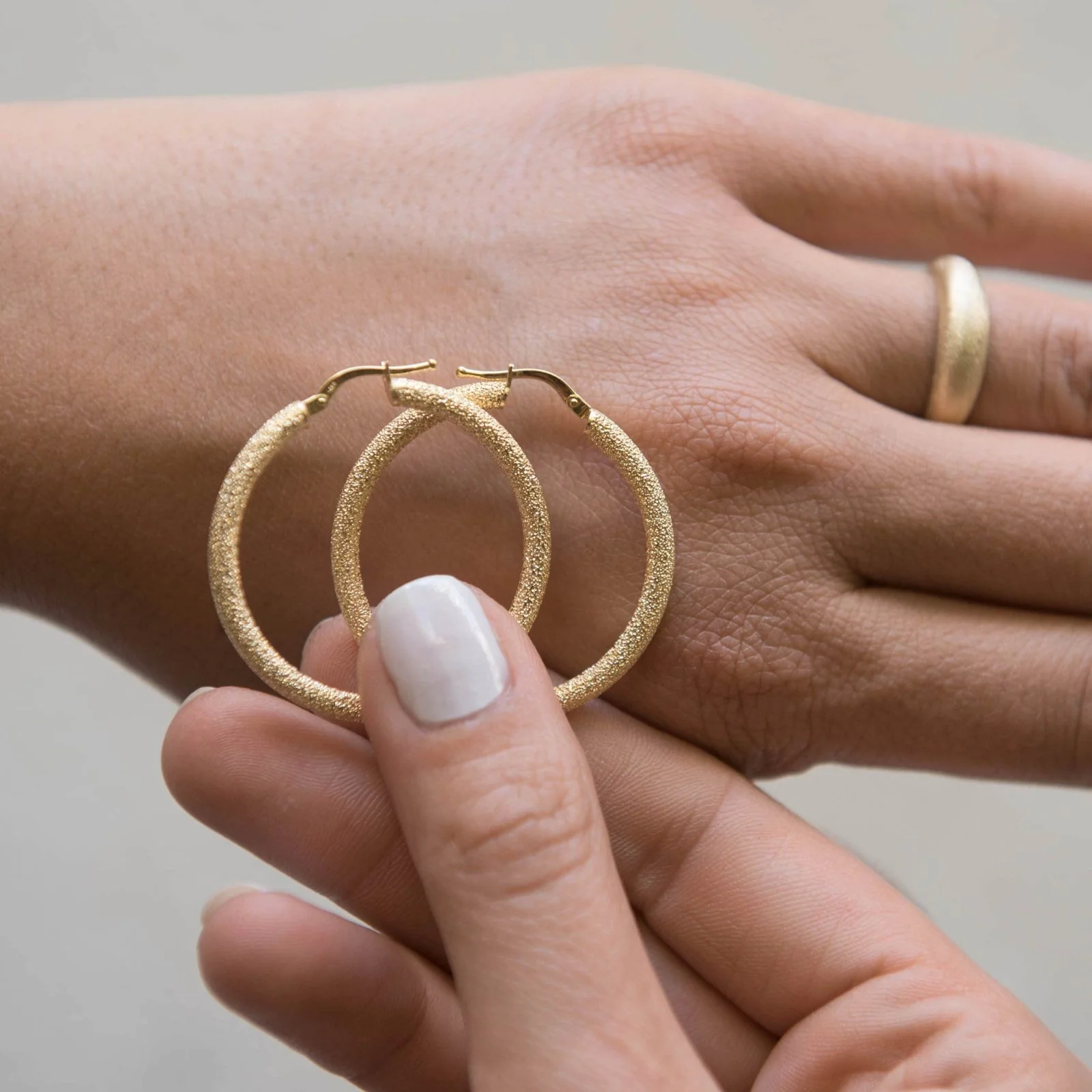 Matte Hoop Earrings — additional product image 6 from AntEva Crafts
