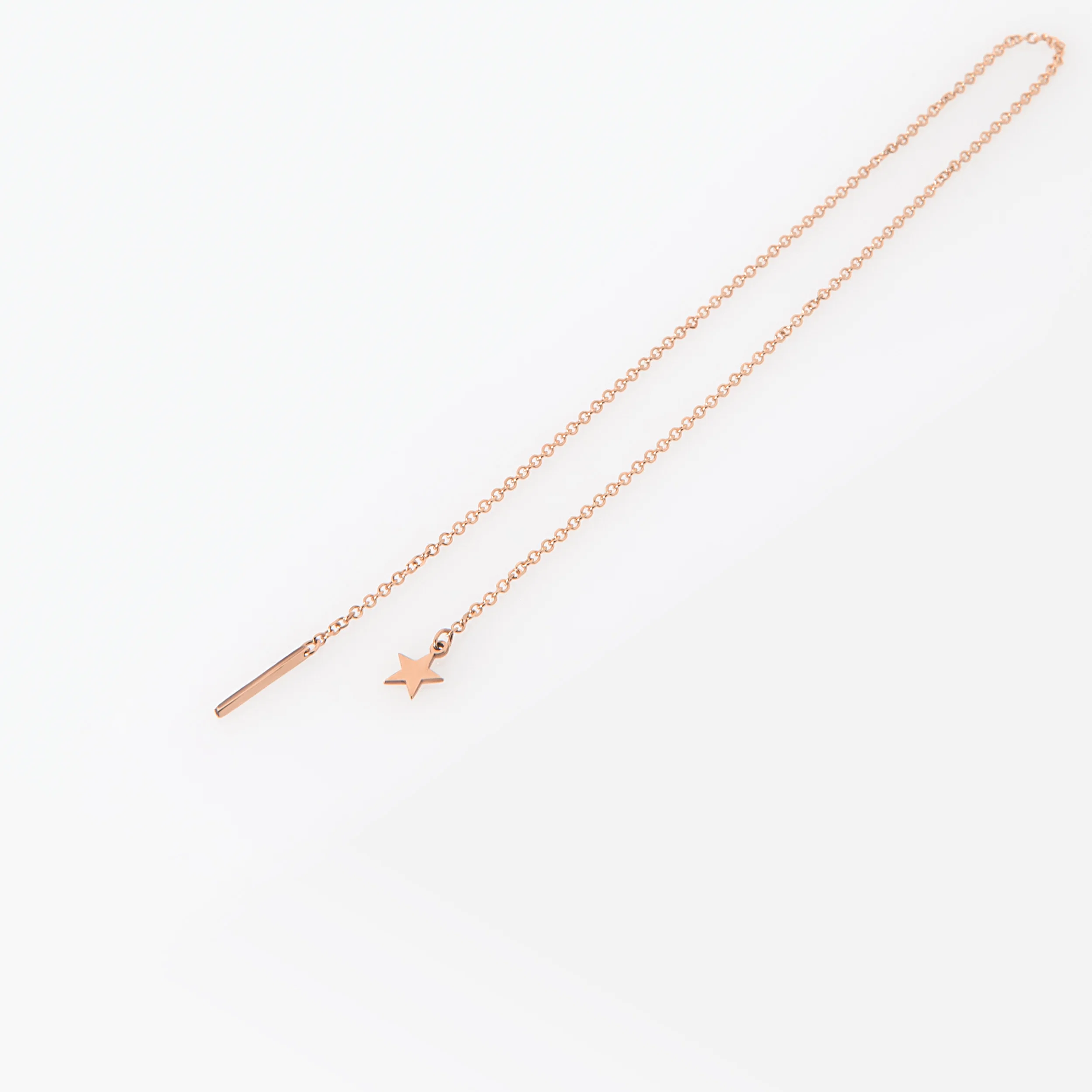 Threader Chain Earrings with Star Charm — additional product image 5 from AntEva Crafts