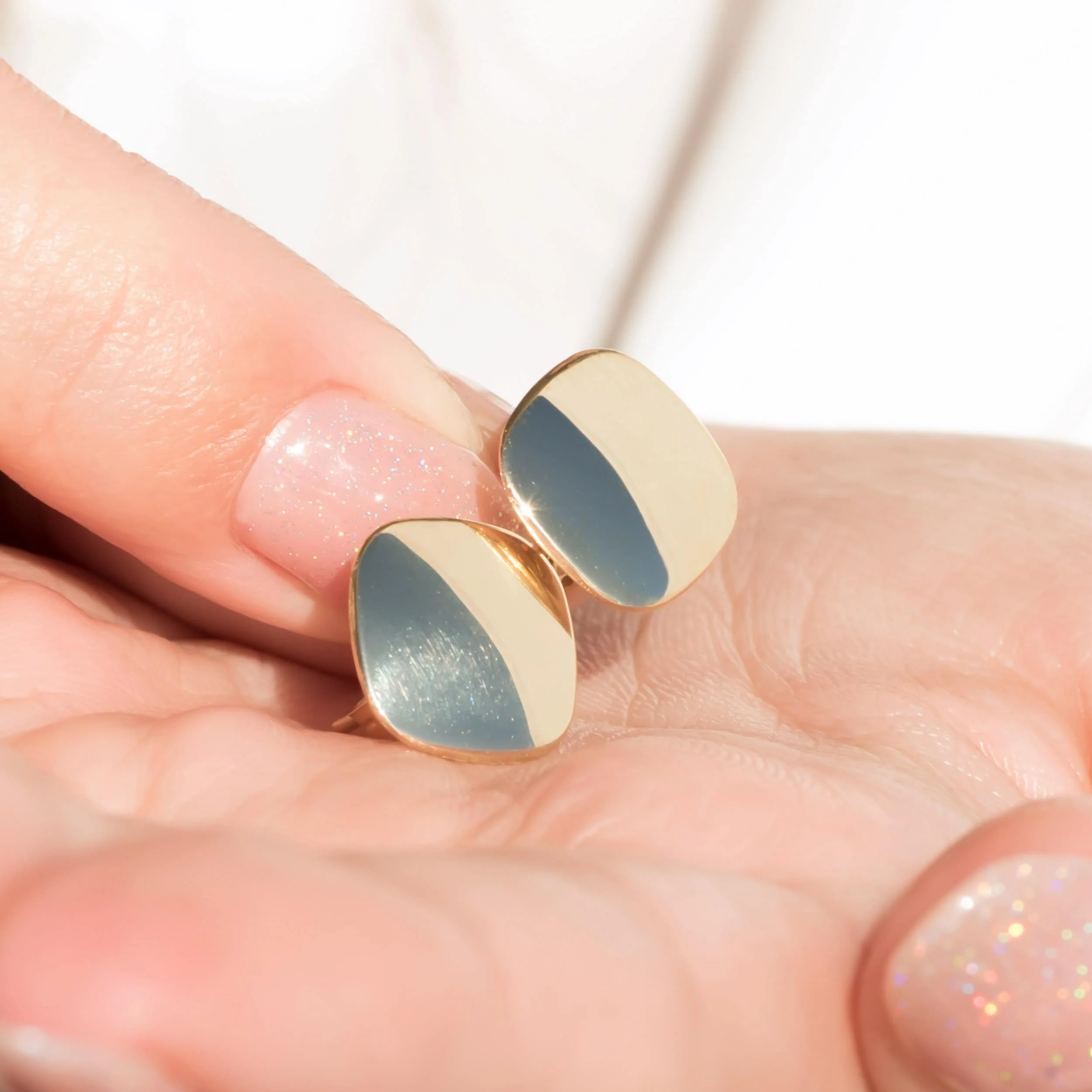 Geometric Plain Stud Earrings — additional product image 3 from AntEva Crafts