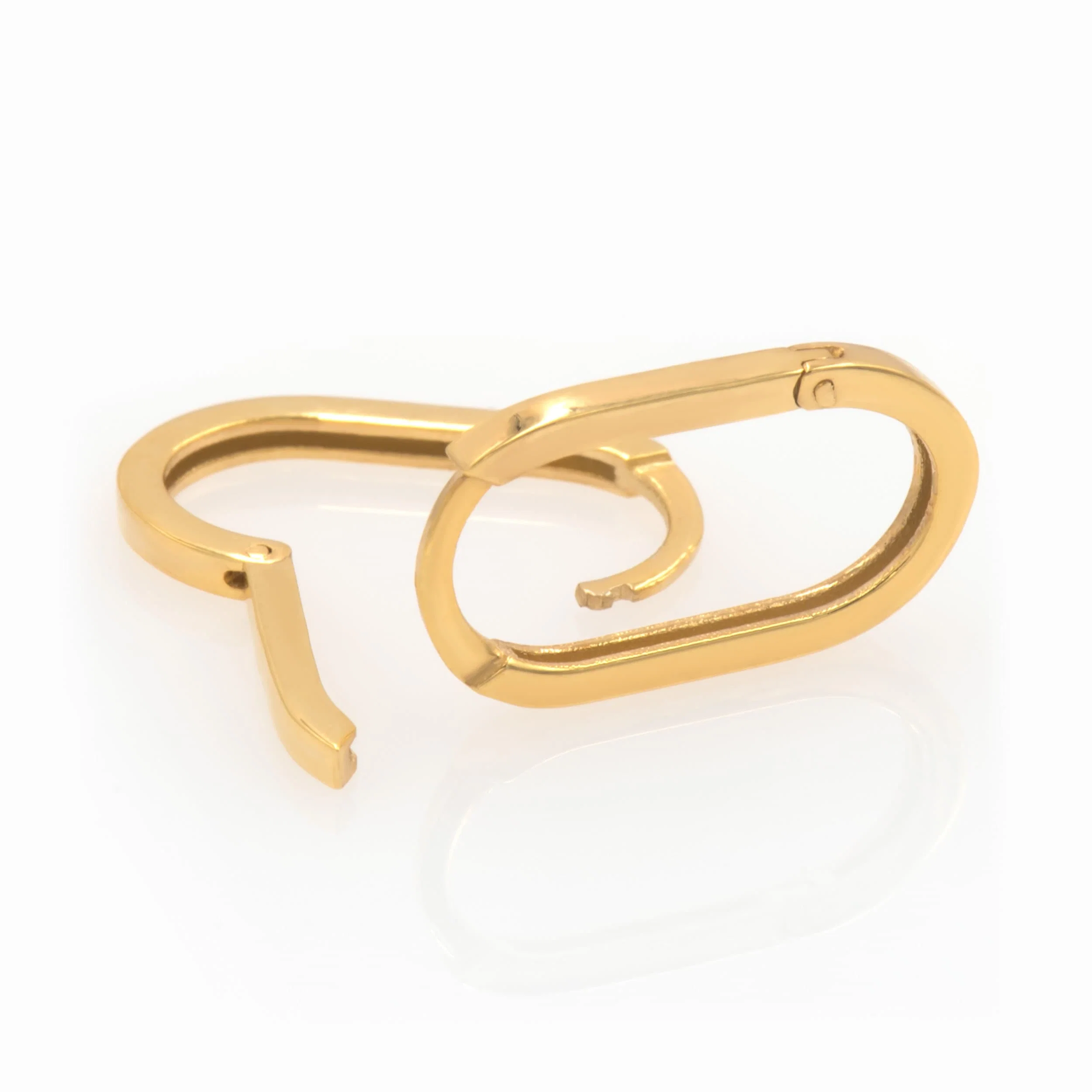Paperclip Oval Hoop Earrings — additional product image 6 from AntEva Crafts