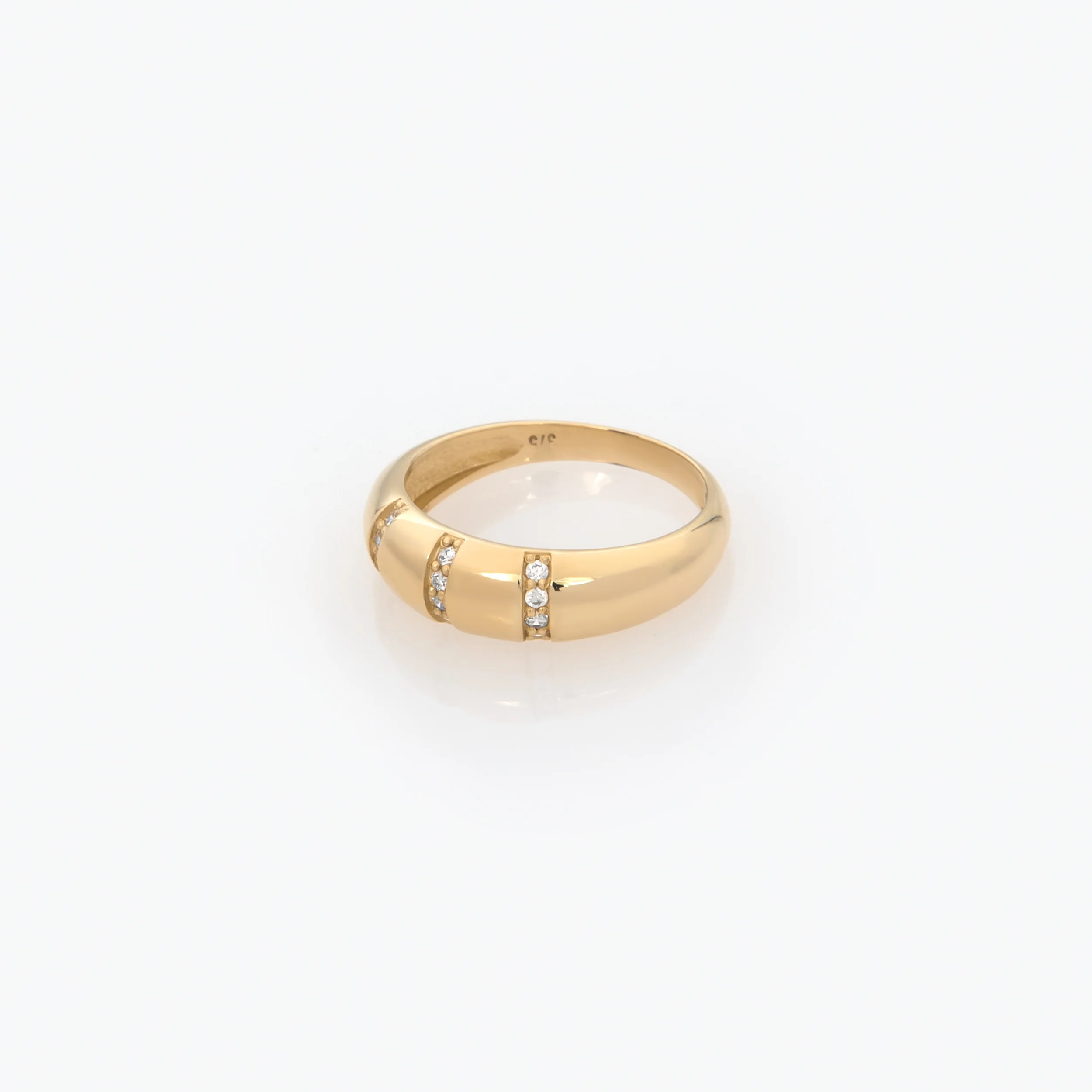 Dome Pave Gemstone Ring — additional product image 3 from AntEva Crafts