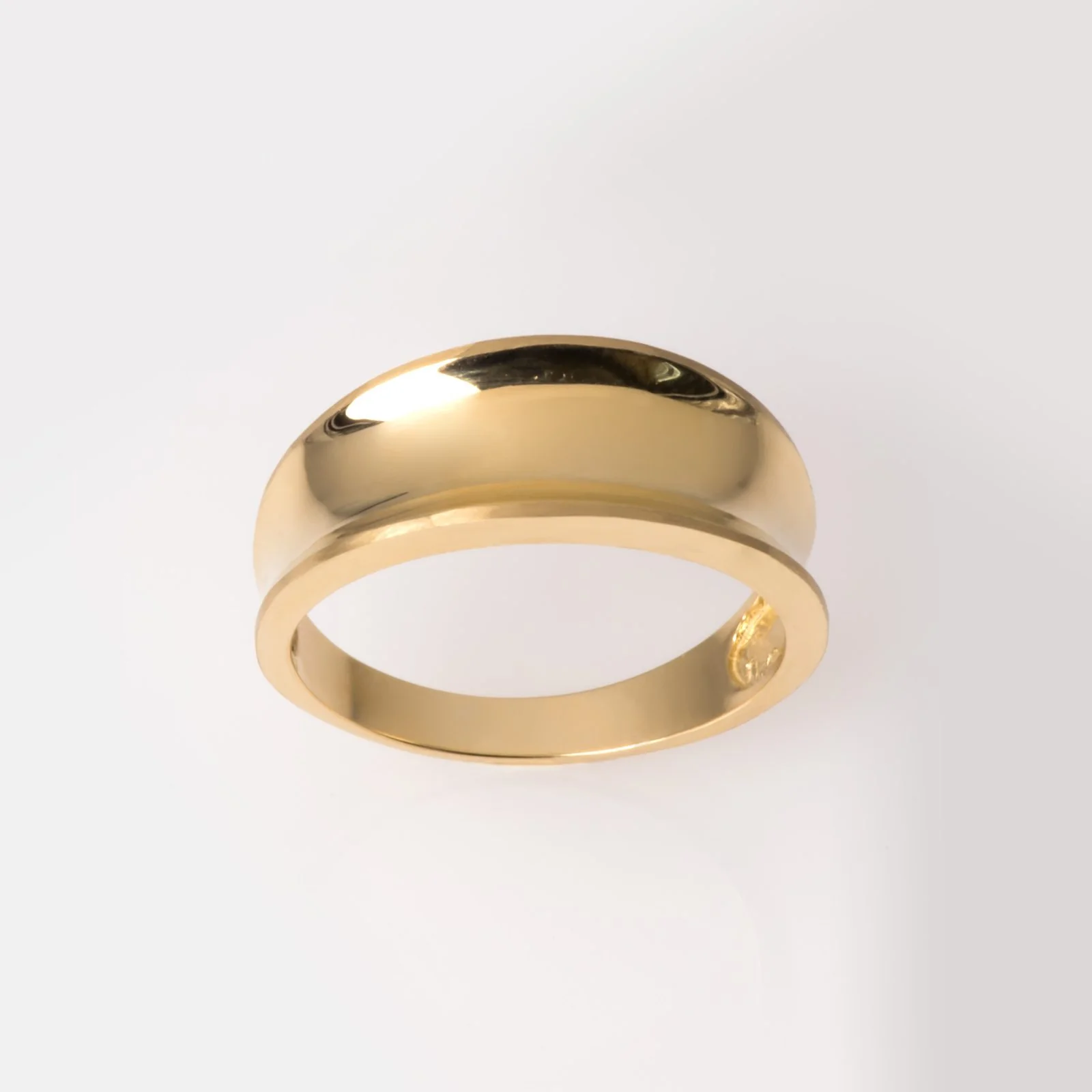 Curved Gold Ring — additional product image 3 from AntEva Crafts