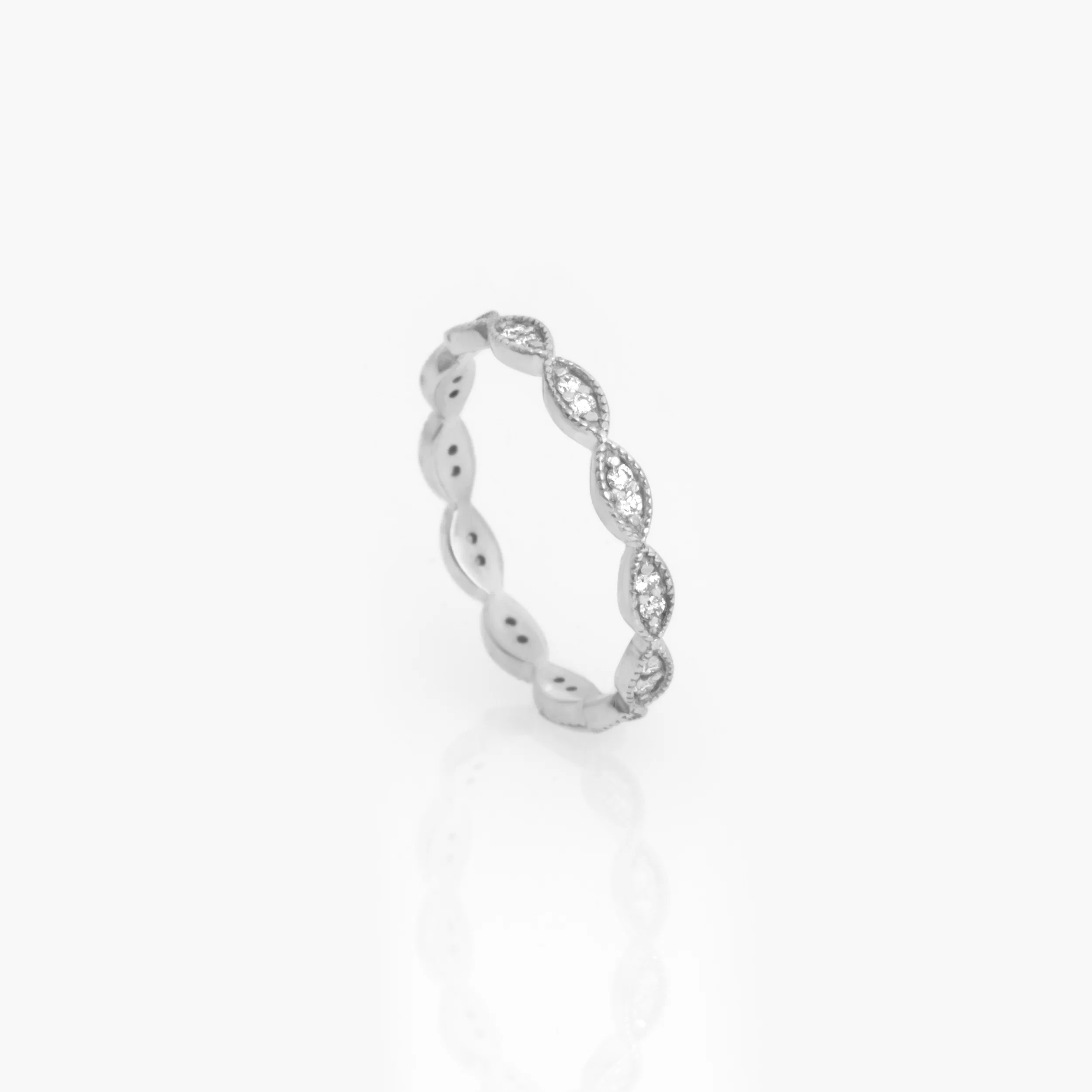 Milgrain Diamond Ring — additional product image 4 from AntEva Crafts
