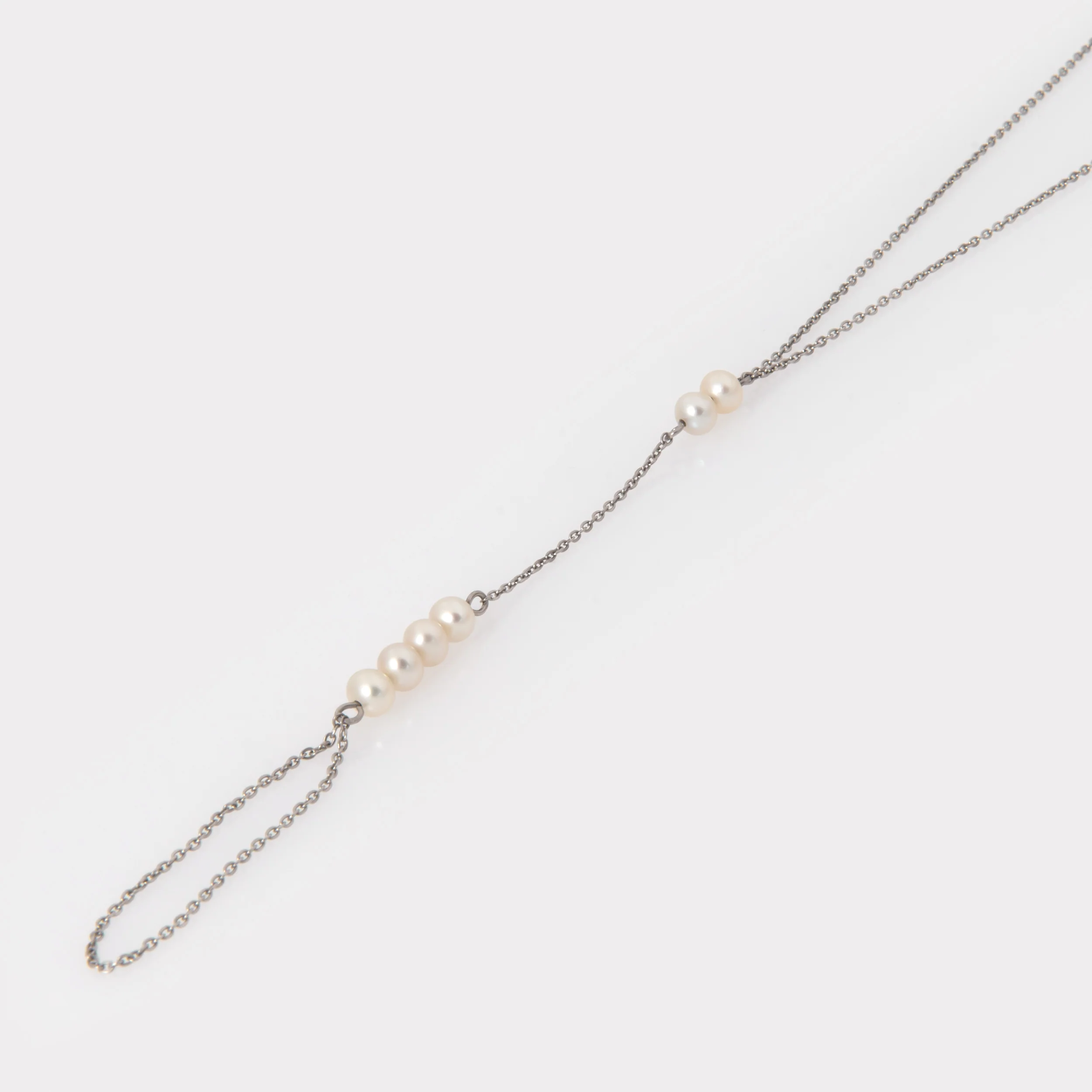 Two-in-One Pearl Hand Chain and Necklace — additional product image 2 from AntEva Crafts