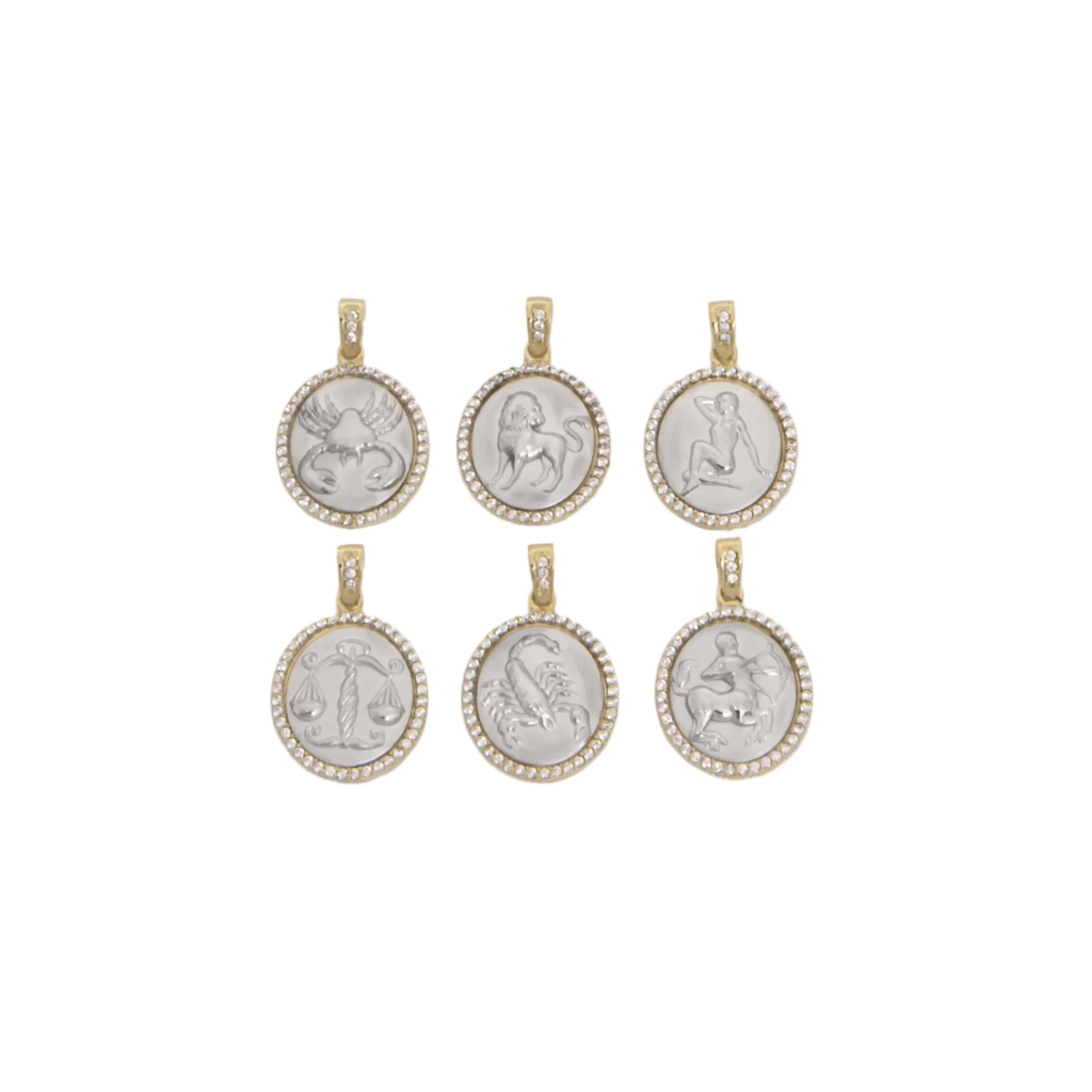 Two Tone Astrology Zodiac Necklace — additional product image 5 from AntEva Crafts