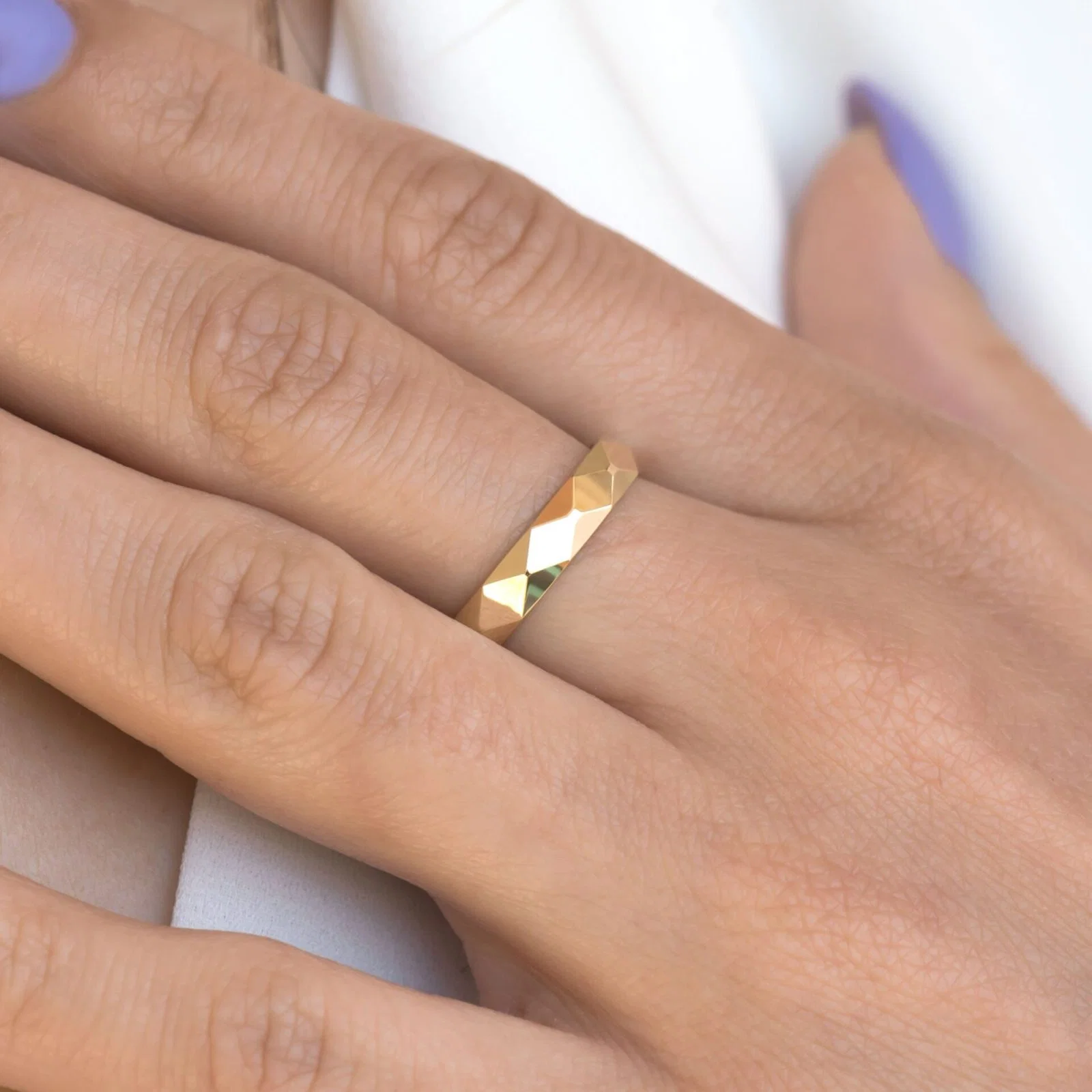 Diamond Cut Band 3.8mm — additional product image 2 from AntEva Crafts