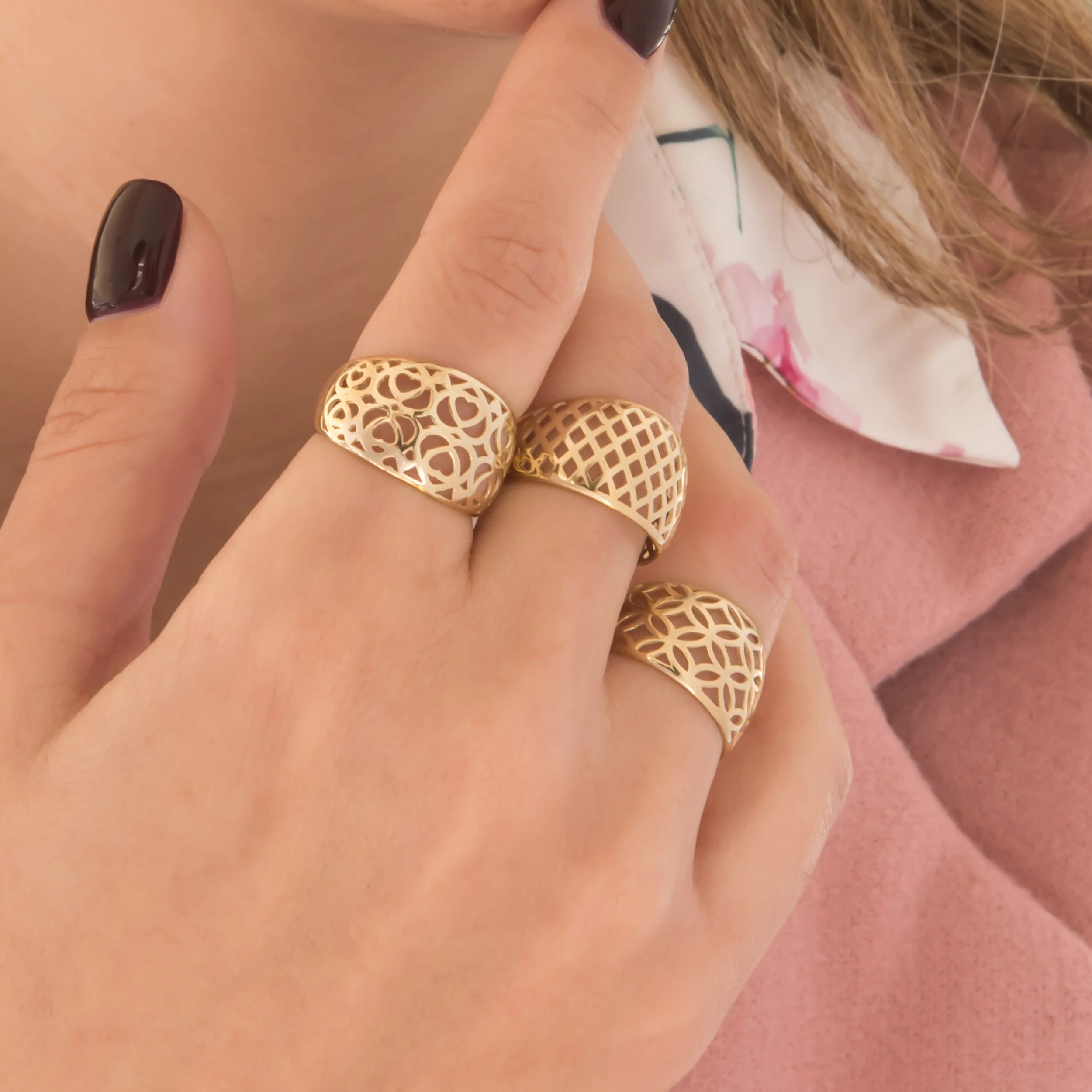 Dome Chunky Filigree Ring — additional product image 7 from AntEva Crafts